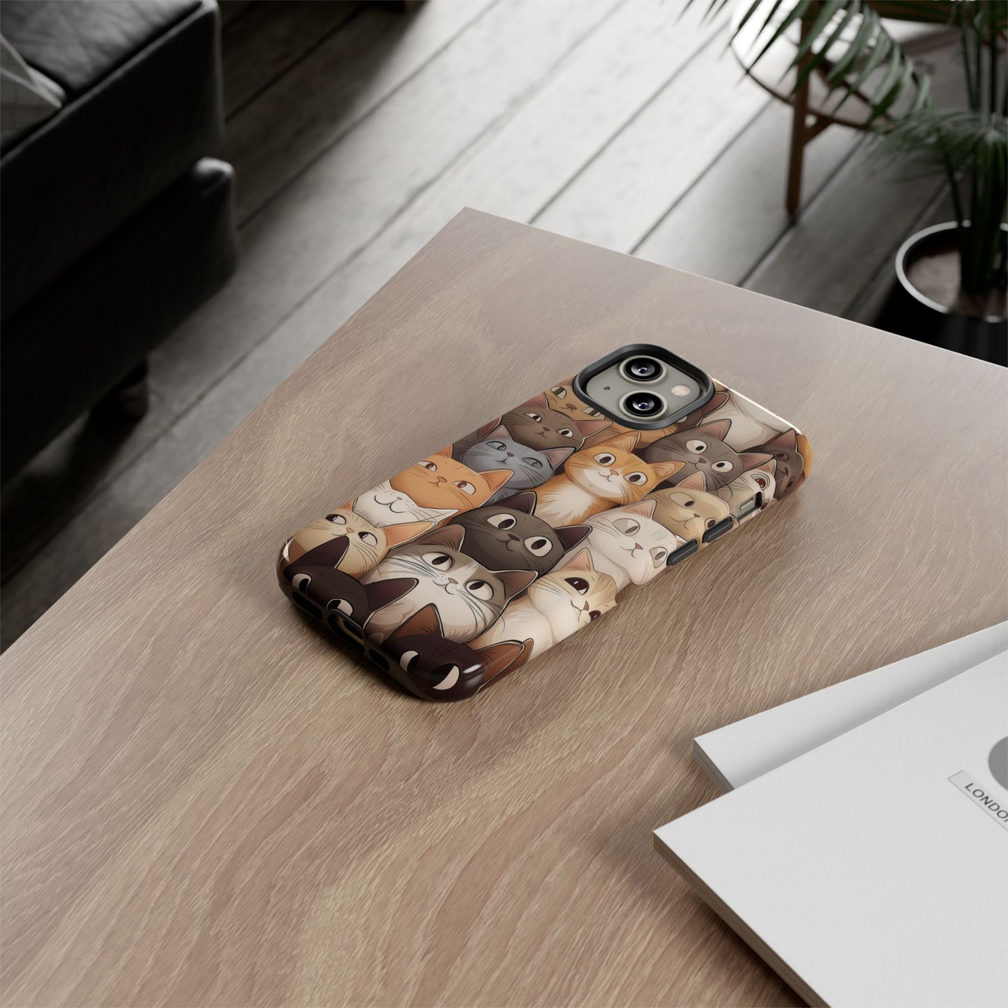 Feline Harmony - A Tapestry of Cats - Phone Case