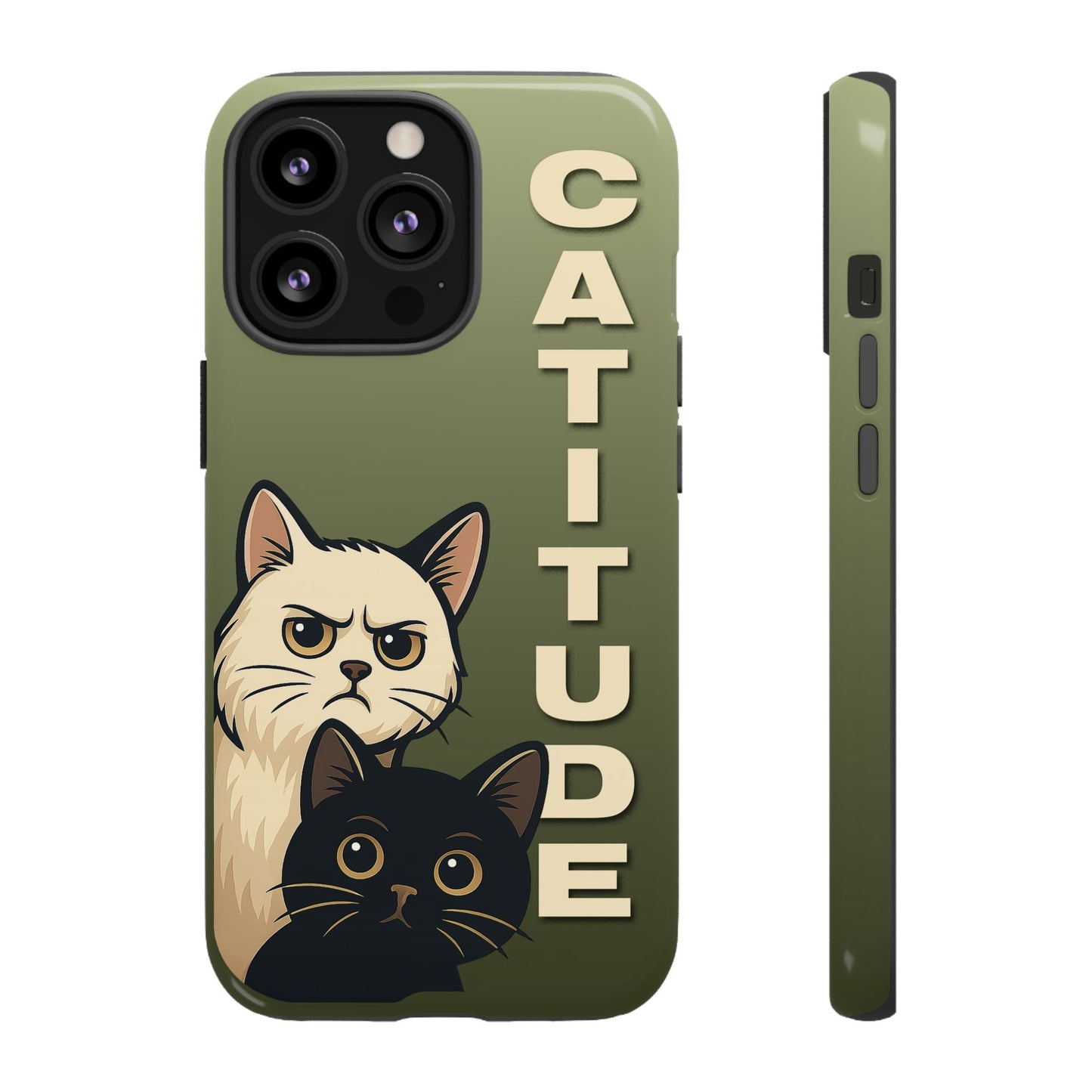 Catitude Angry Cat & Kitten Phone Case