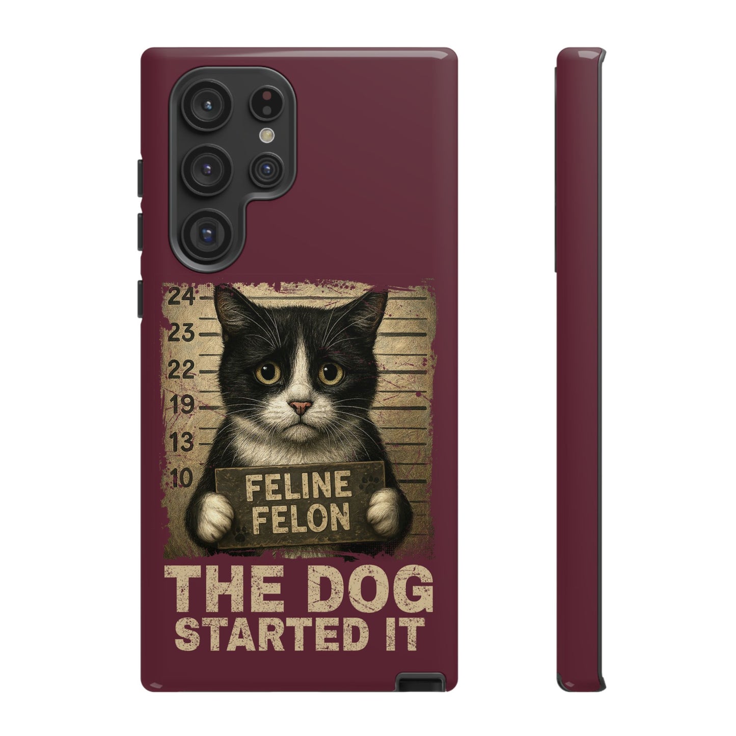"The Dog Started It" Feline Felon Catitude Phone Case