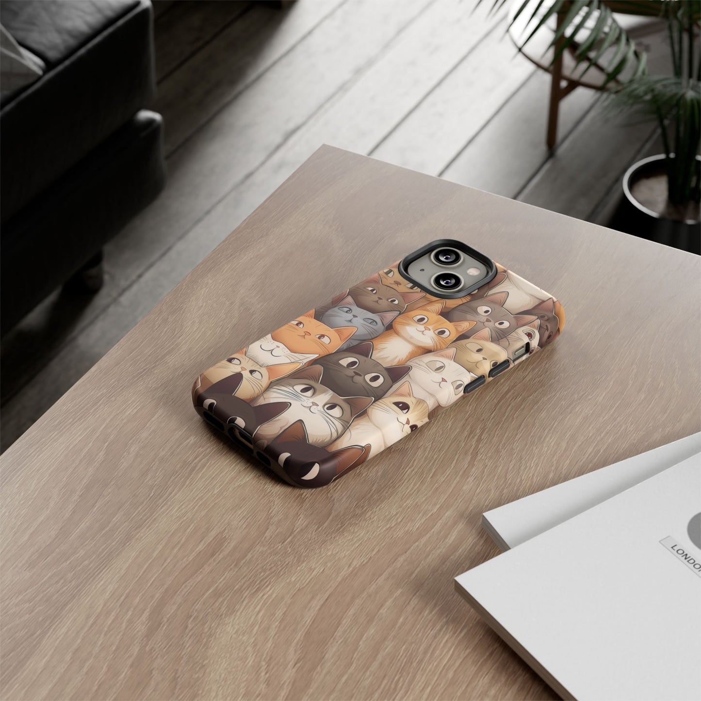 Feline Harmony - A Tapestry of Cats - Phone Case