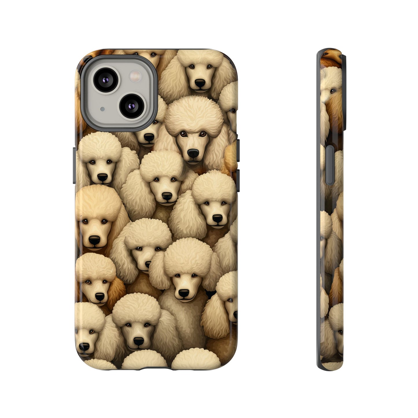 Poodle iPhone Case Cream & Apricot Poodles Dog Phone Case