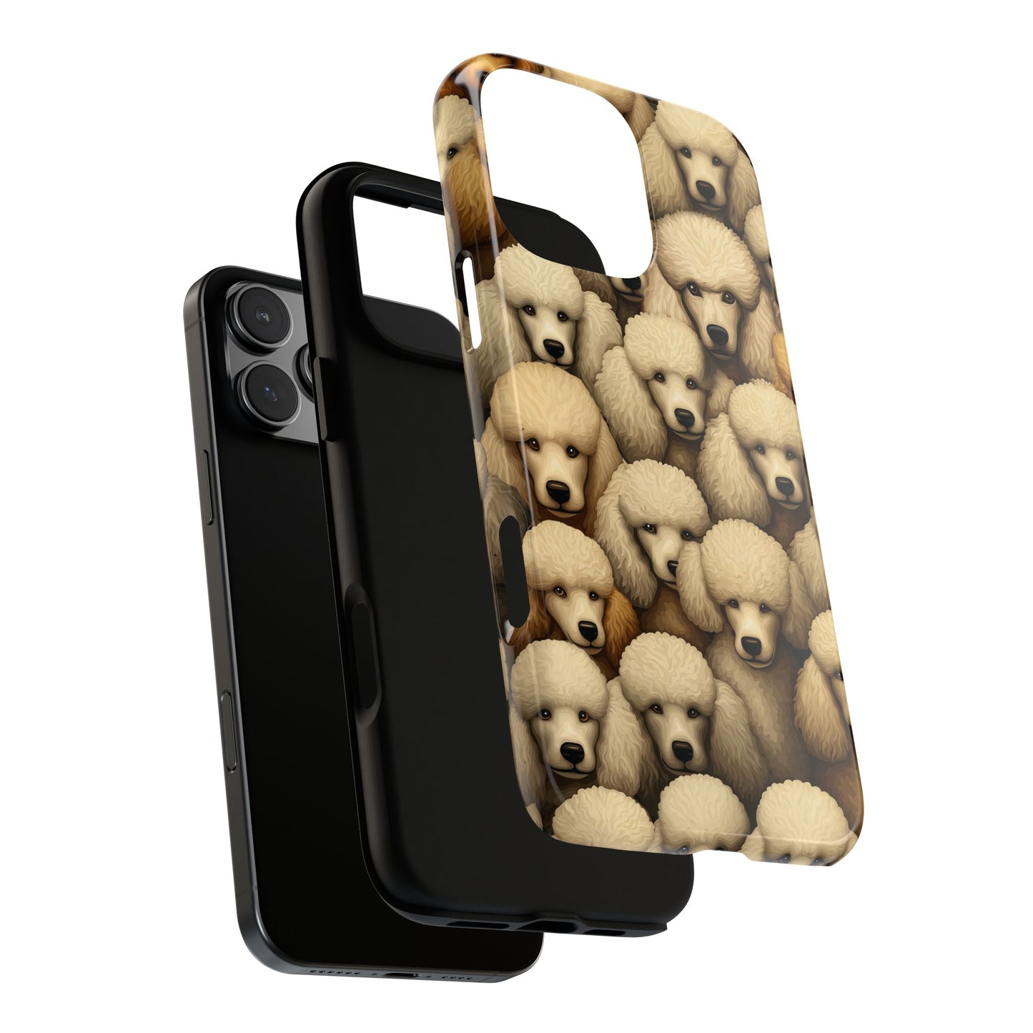 Poodle iPhone Case Cream & Apricot Poodles Dog Phone Case