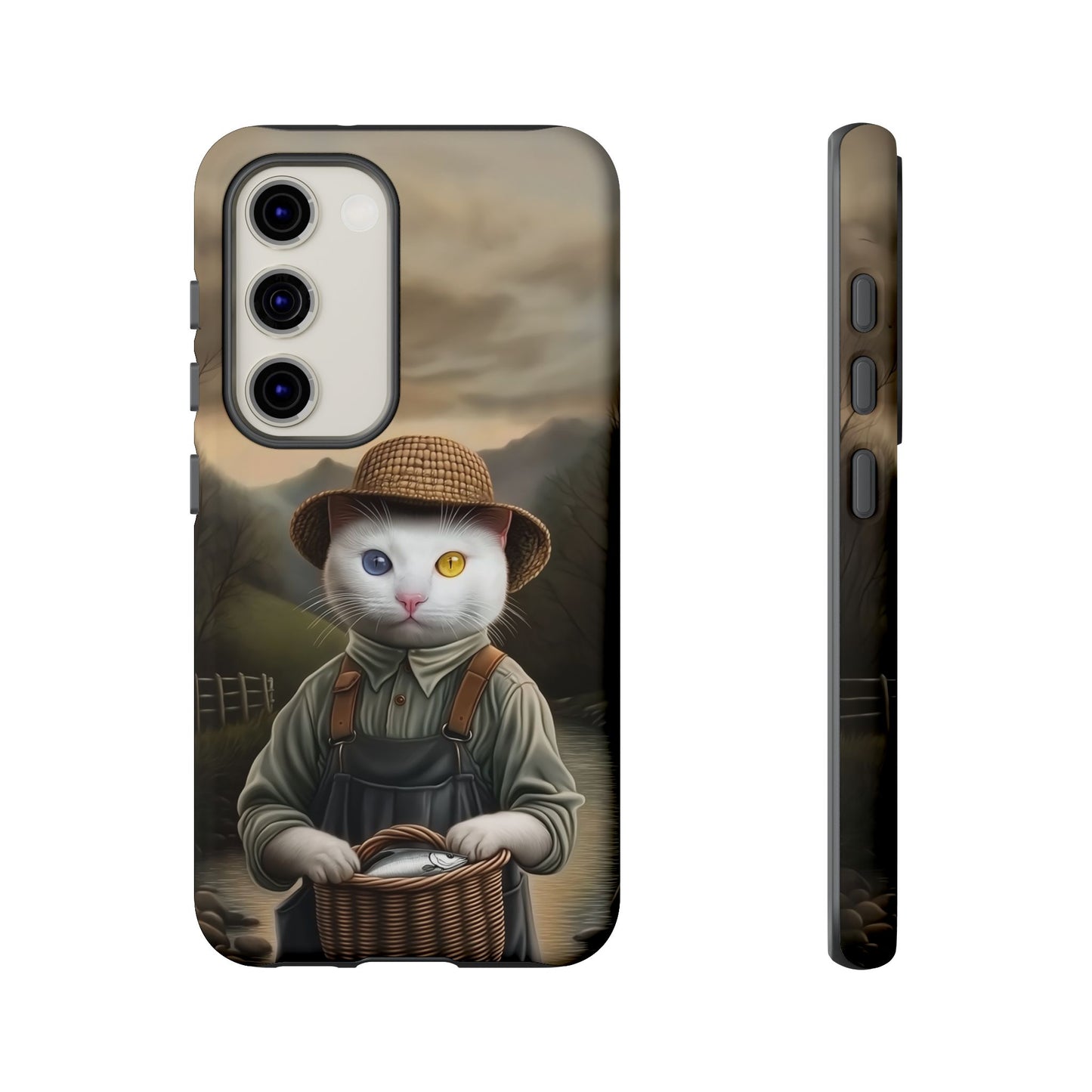 Custom Cat Portraiture Phone Case Vintage Character