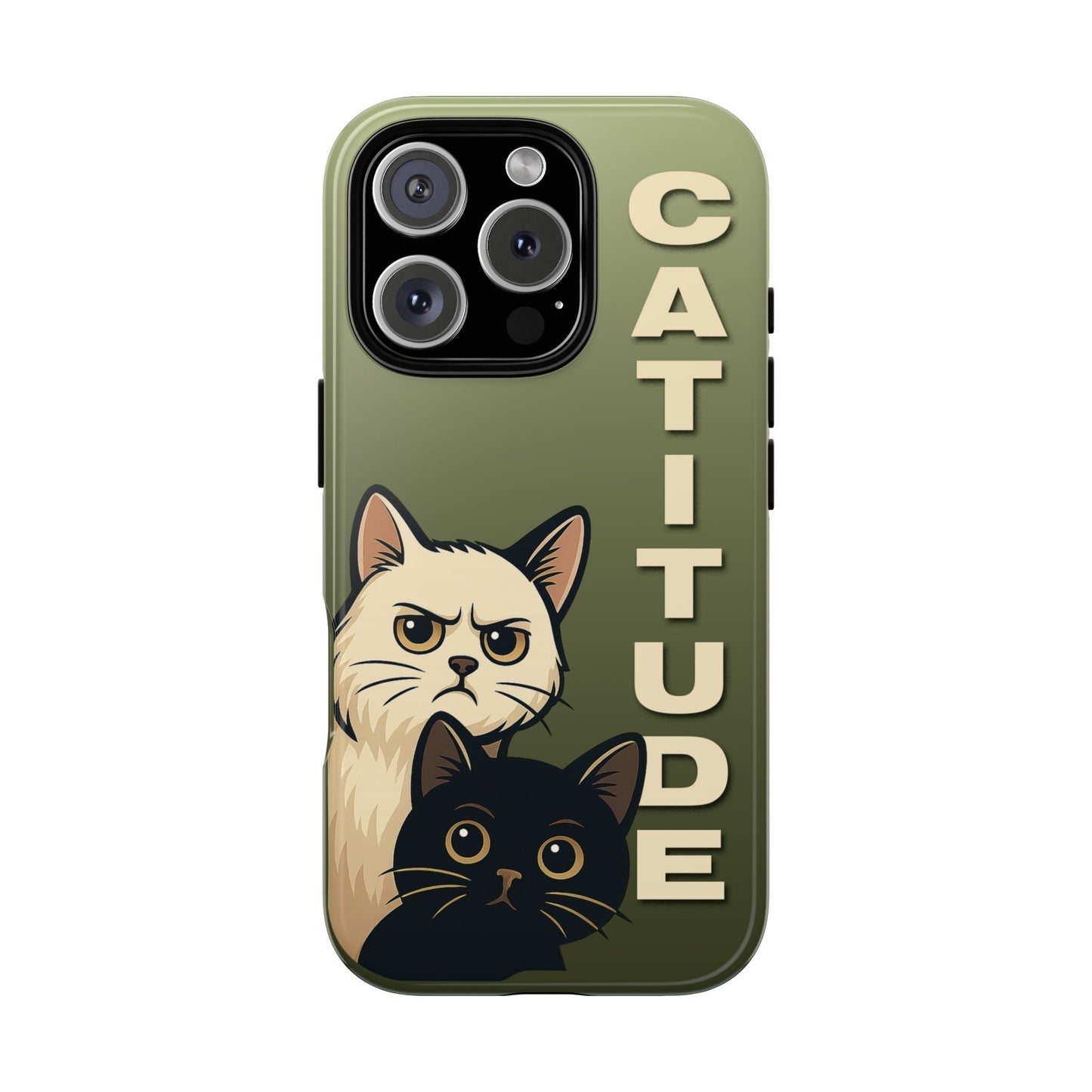 Catitude Angry Cat & Kitten Phone Case