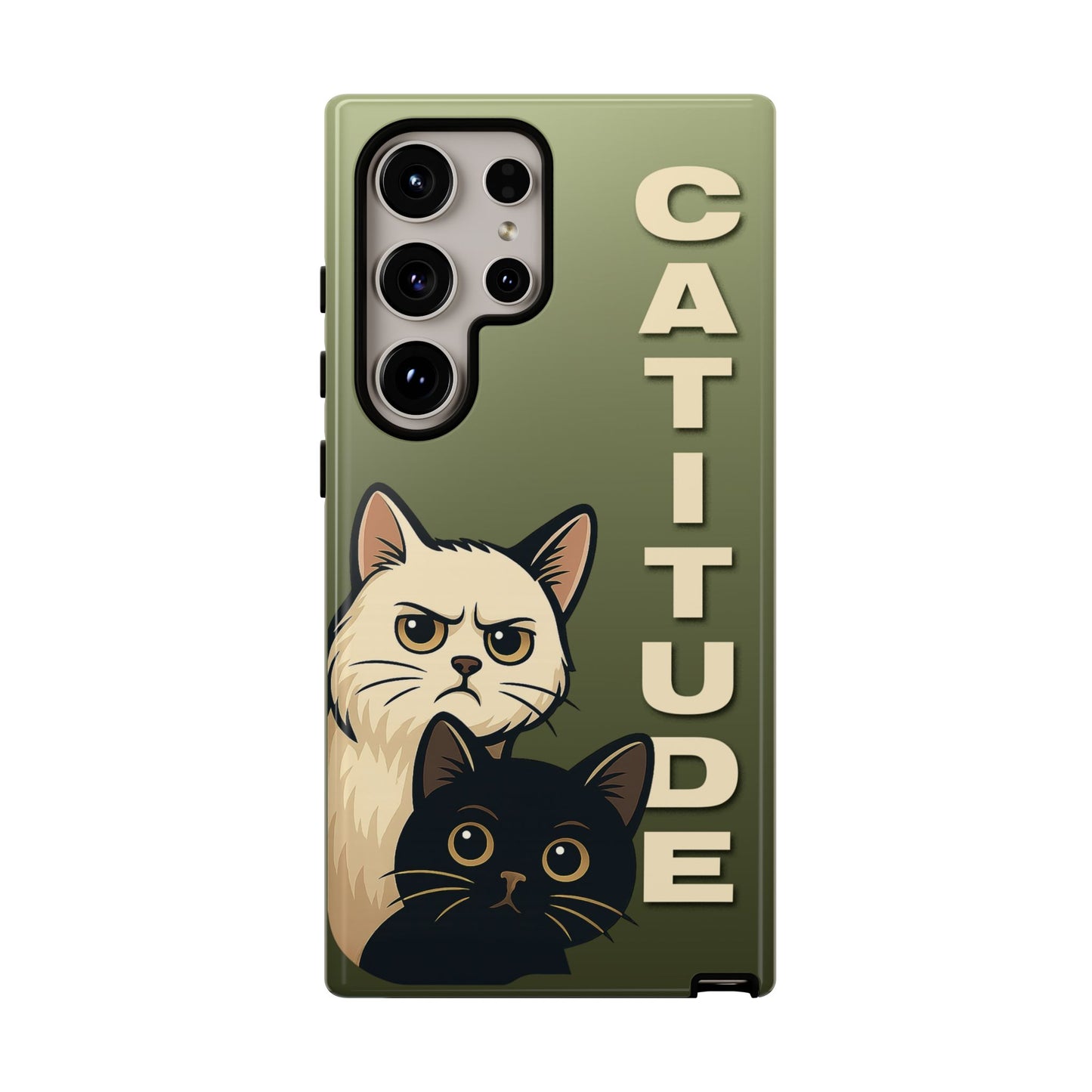 Catitude Angry Cat & Kitten Phone Case