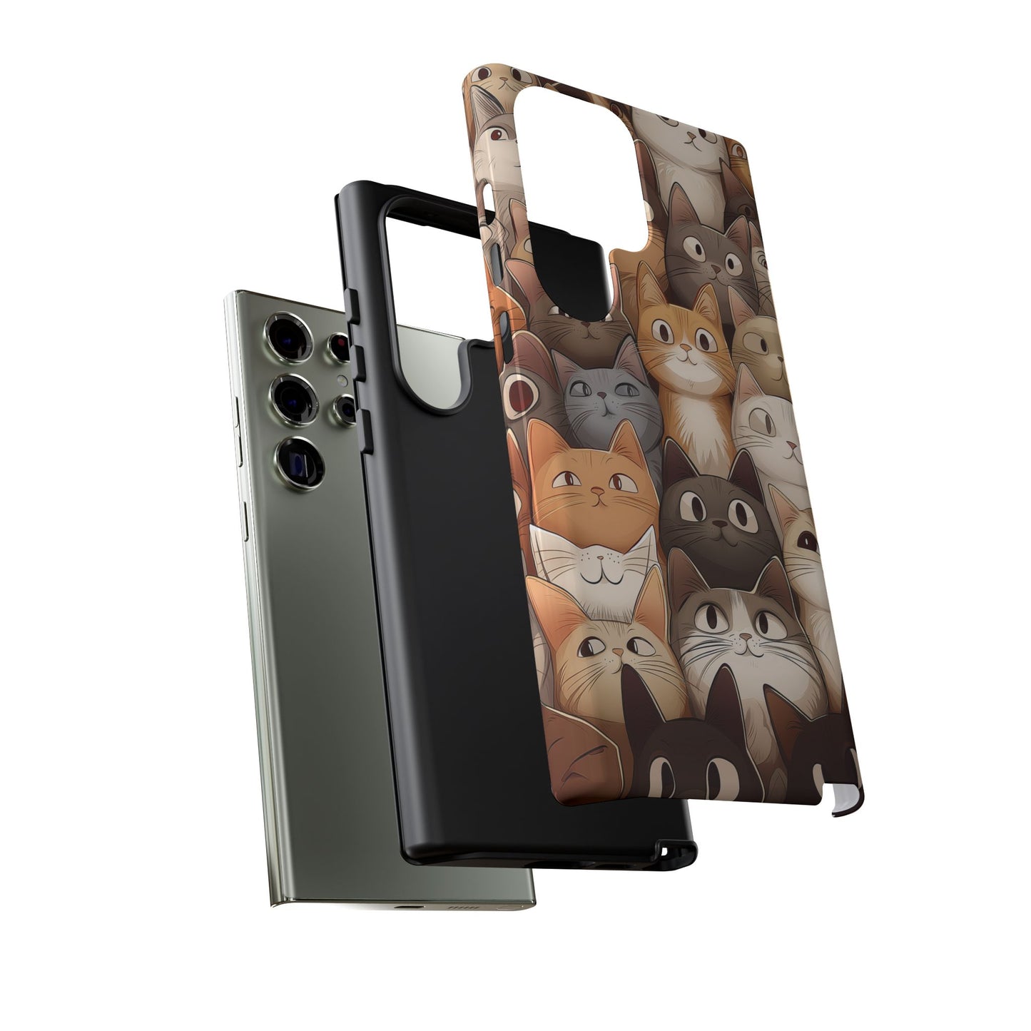Feline Harmony - A Tapestry of Cats - Phone Case