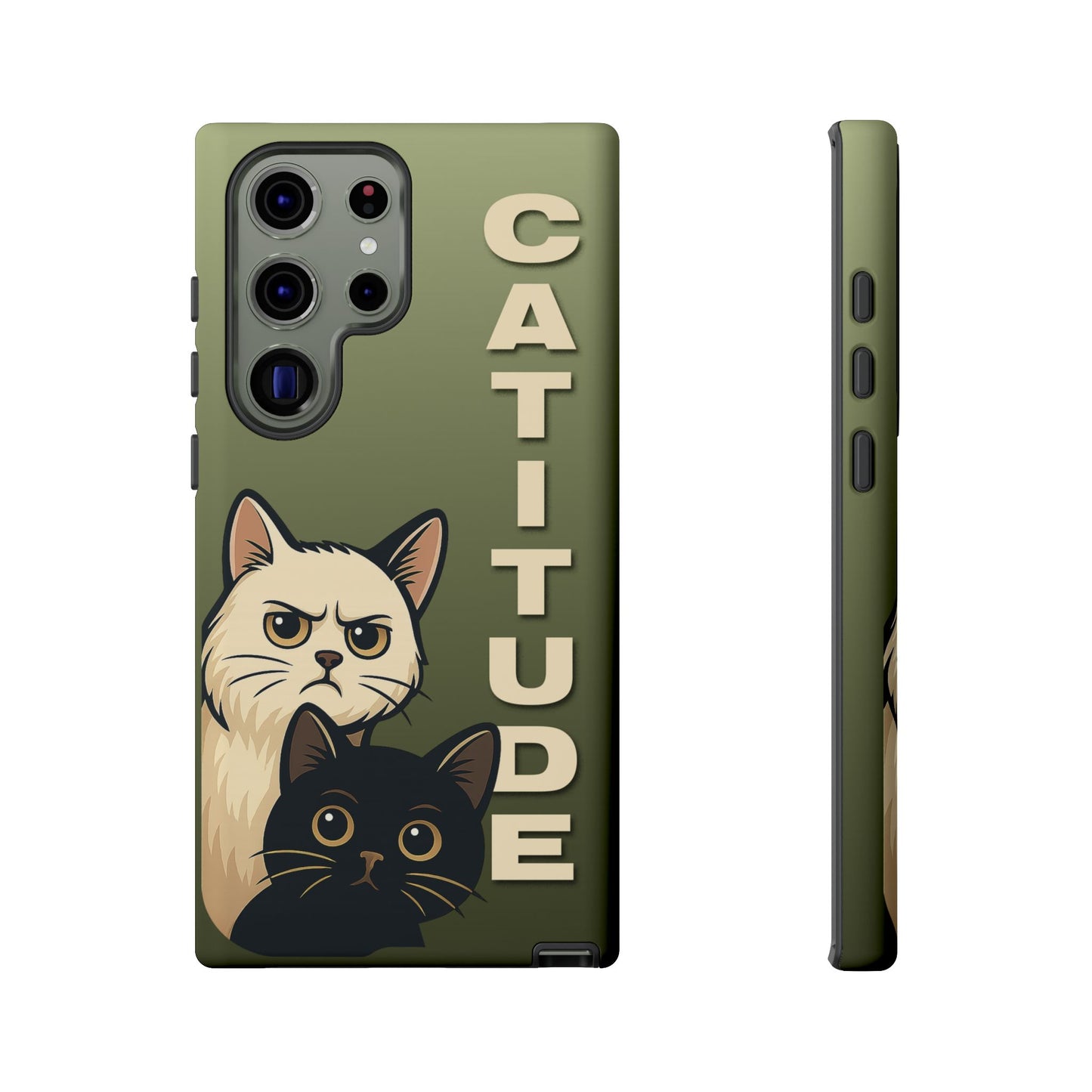 Catitude Angry Cat & Kitten Phone Case