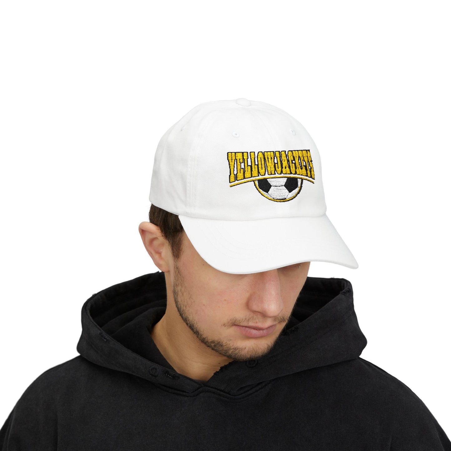 Embroidered Yellowjackets Soccer Hat – Varsity Style Embroidered Cap