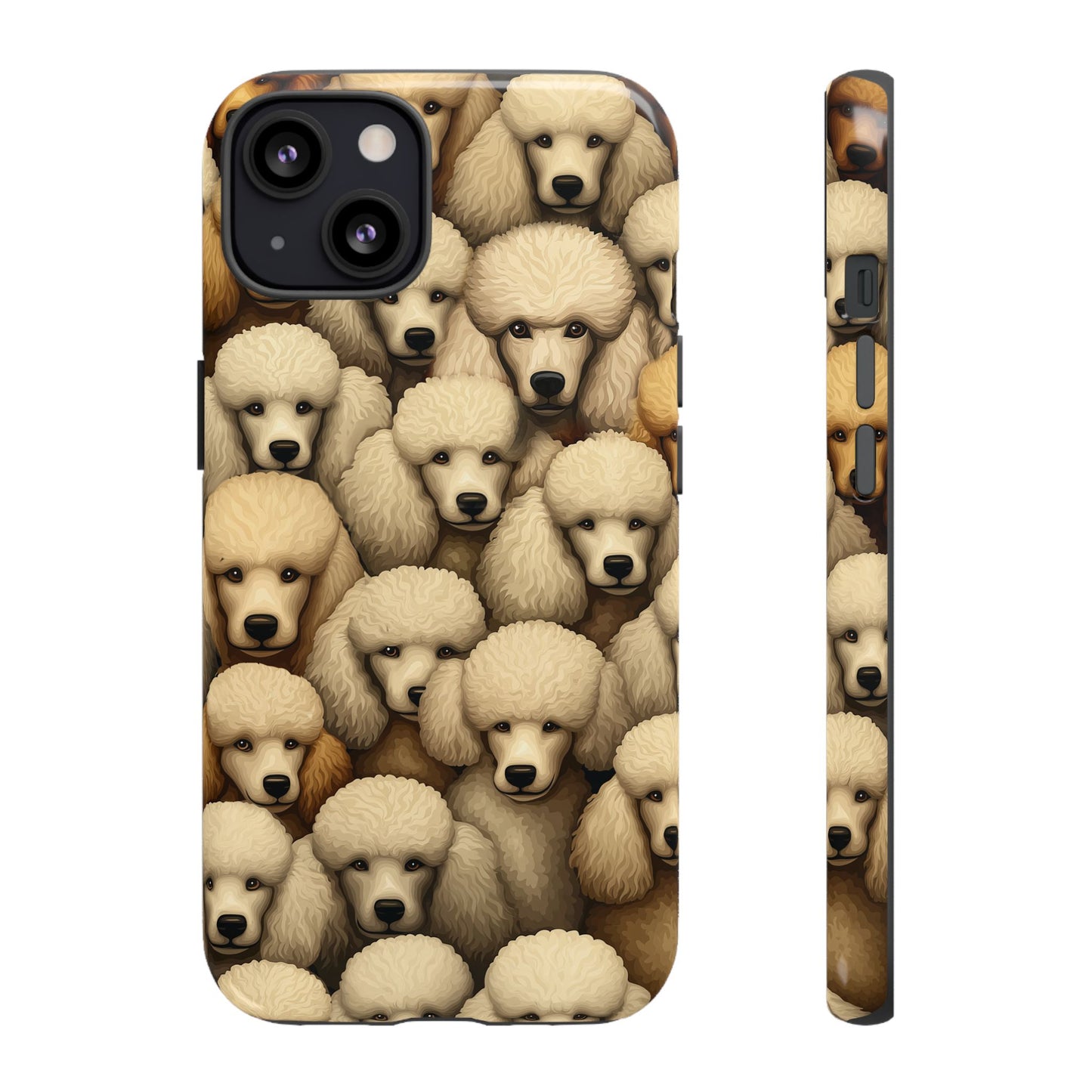 Poodle iPhone Case Cream & Apricot Poodles Dog Phone Case