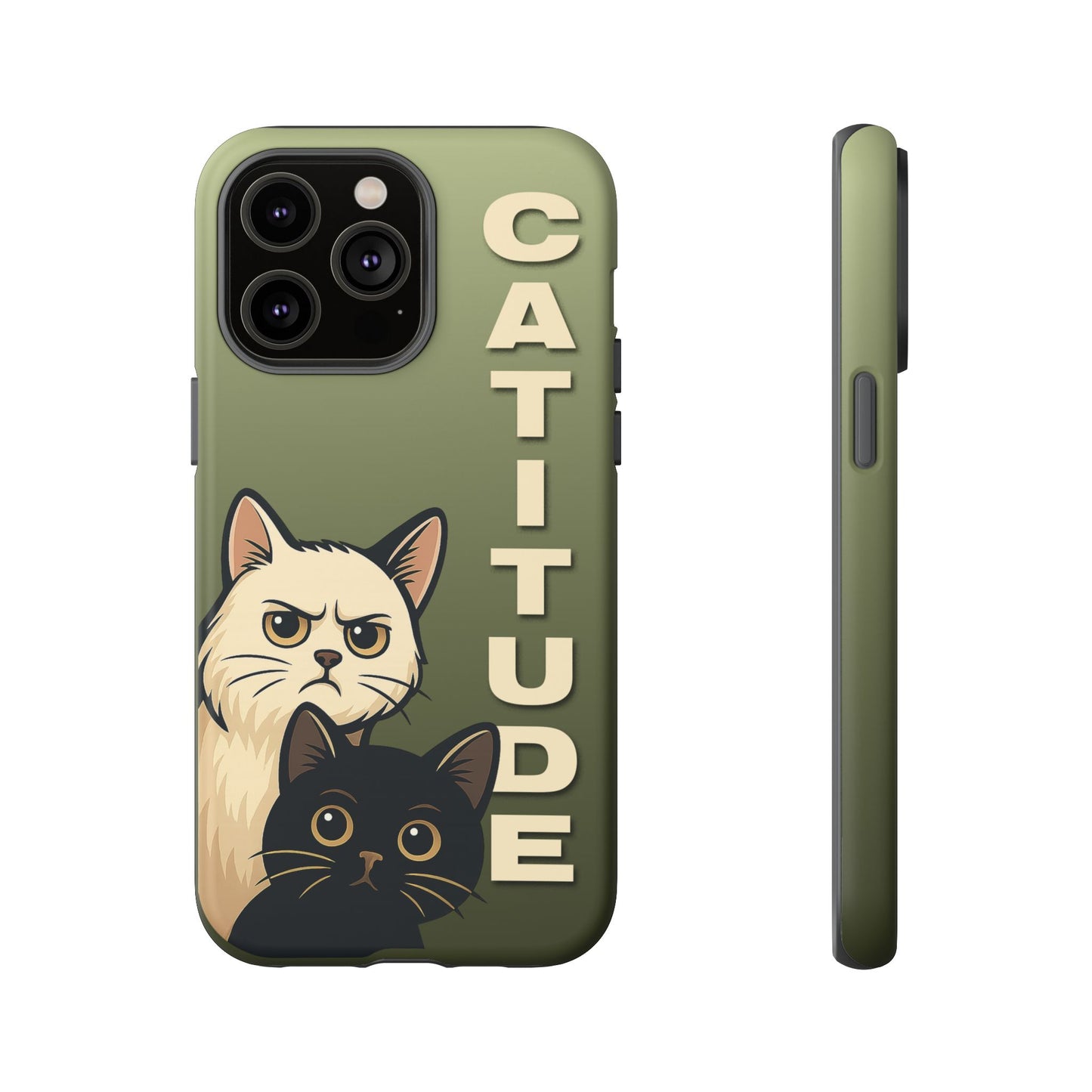 Catitude Angry Cat & Kitten Phone Case
