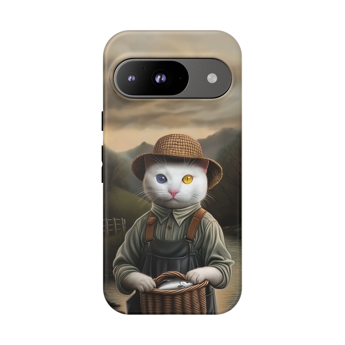 Custom Cat Portraiture Phone Case Vintage Character