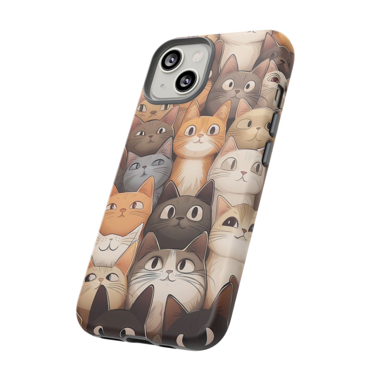 Feline Harmony - A Tapestry of Cats - Phone Case
