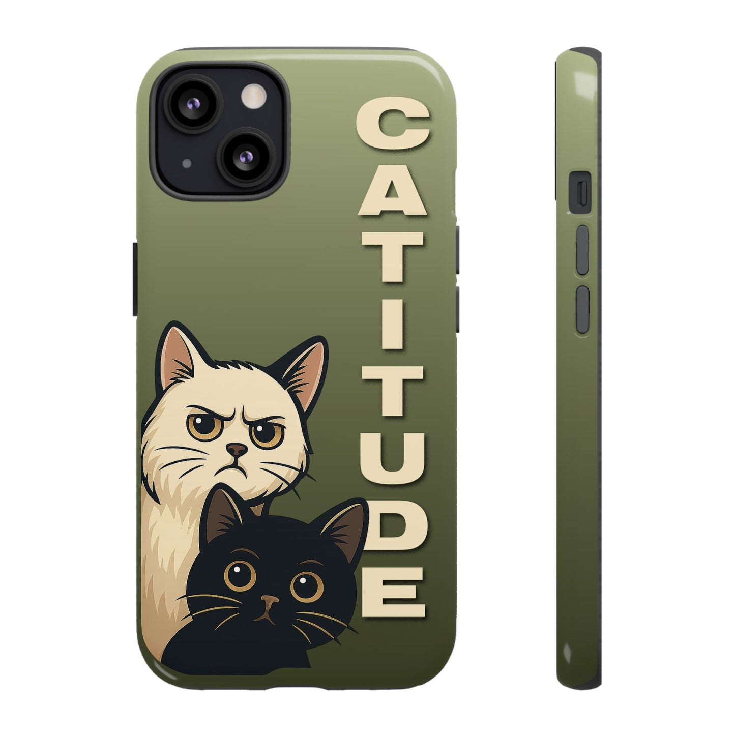 Catitude Angry Cat & Kitten Phone Case
