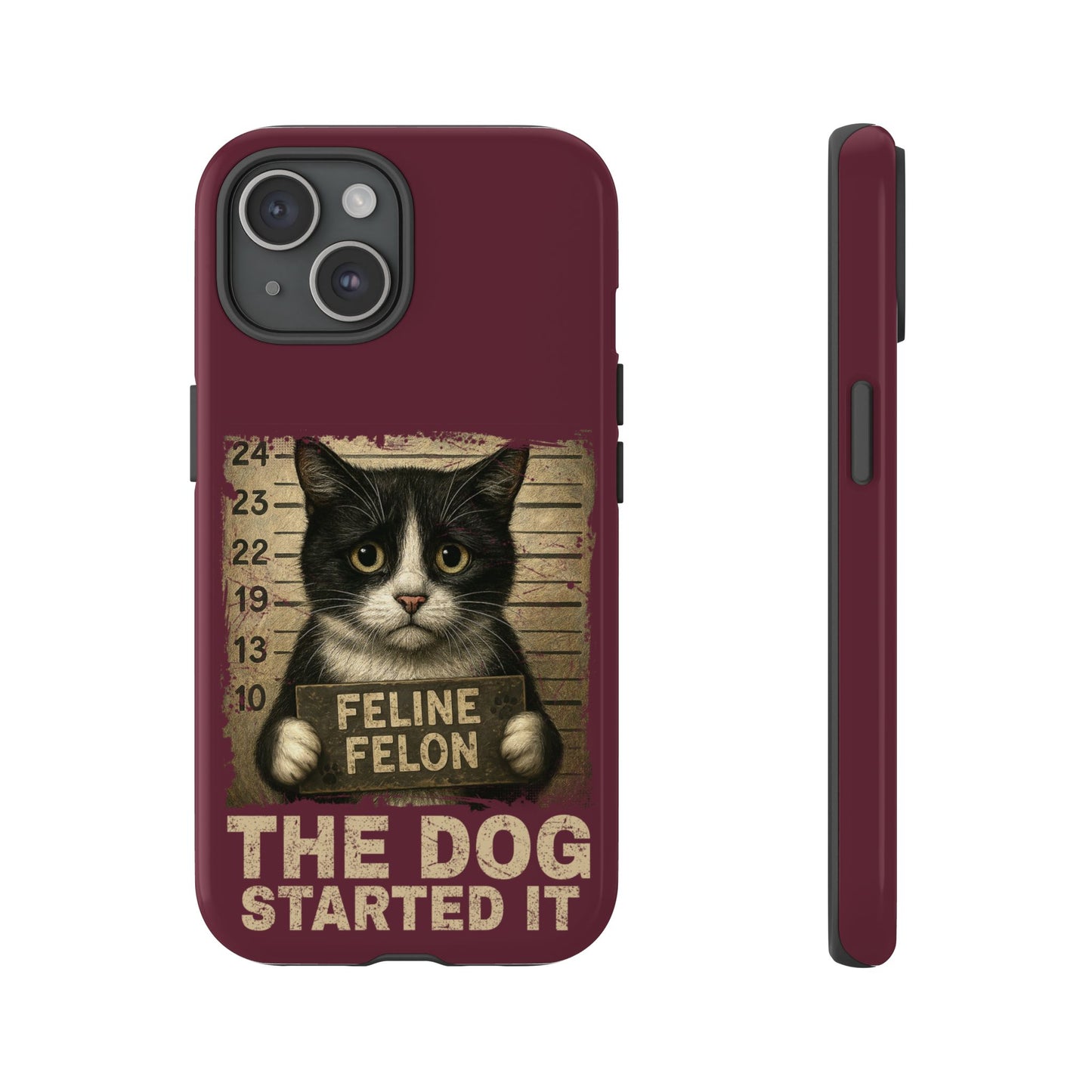 "The Dog Started It" Feline Felon Catitude Phone Case