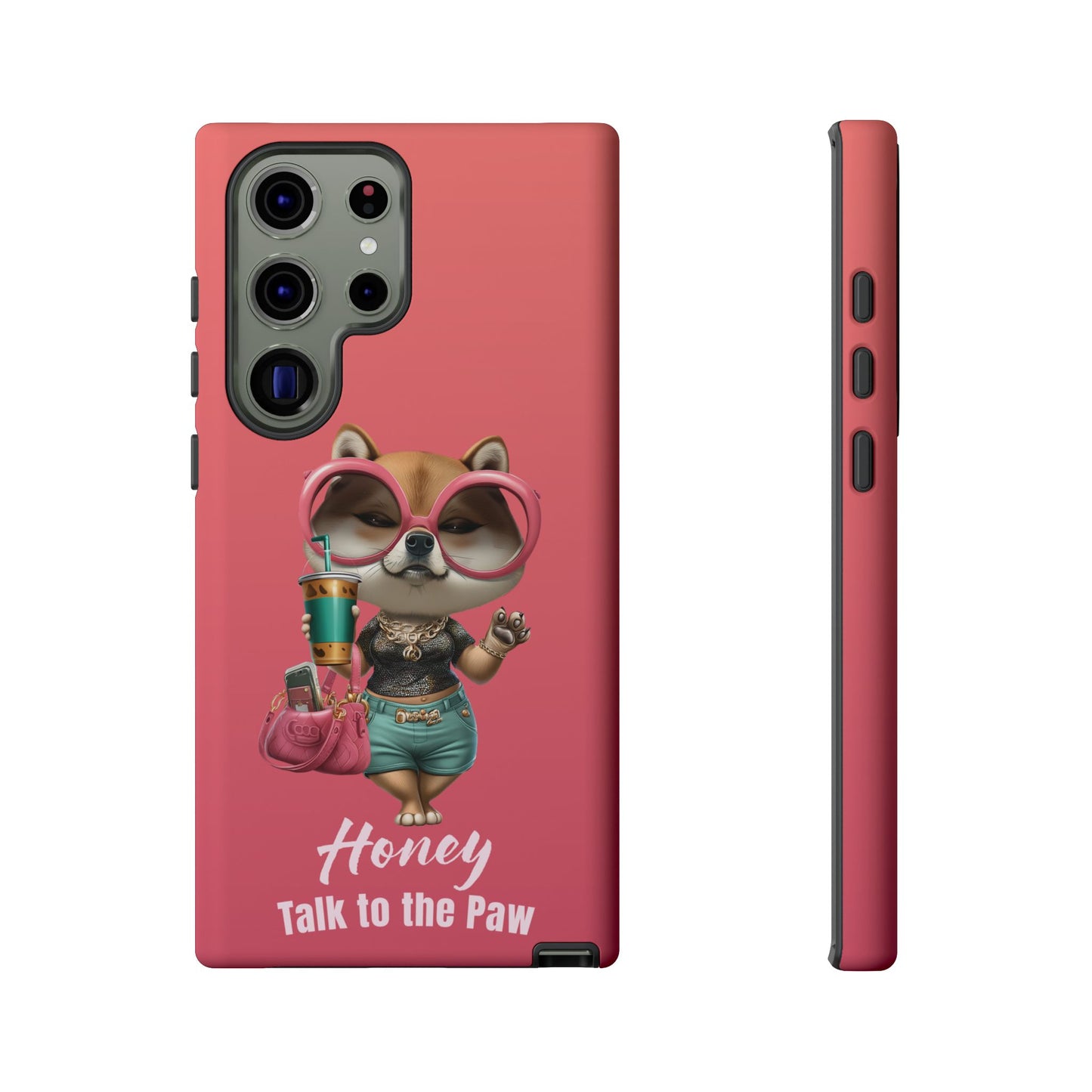 Honey Talk to the Paw Shiba Inu Phone Case Glam Dog Attitude Design