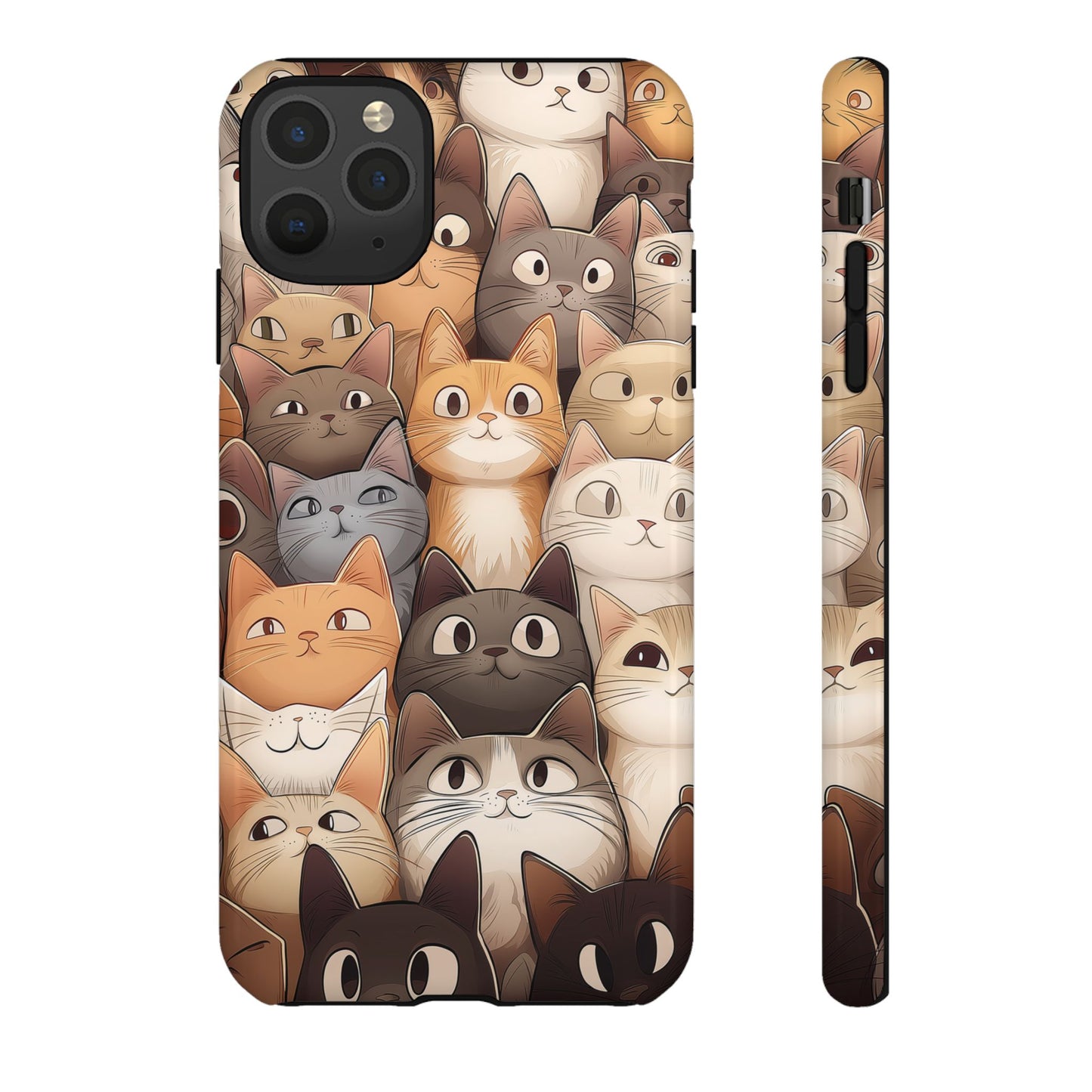 Feline Harmony - A Tapestry of Cats - Phone Case