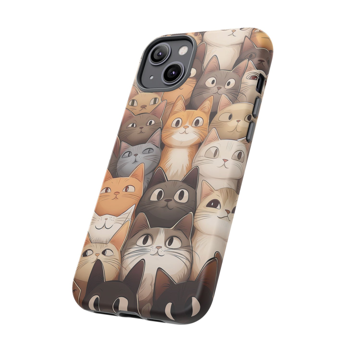 Feline Harmony - A Tapestry of Cats - Phone Case
