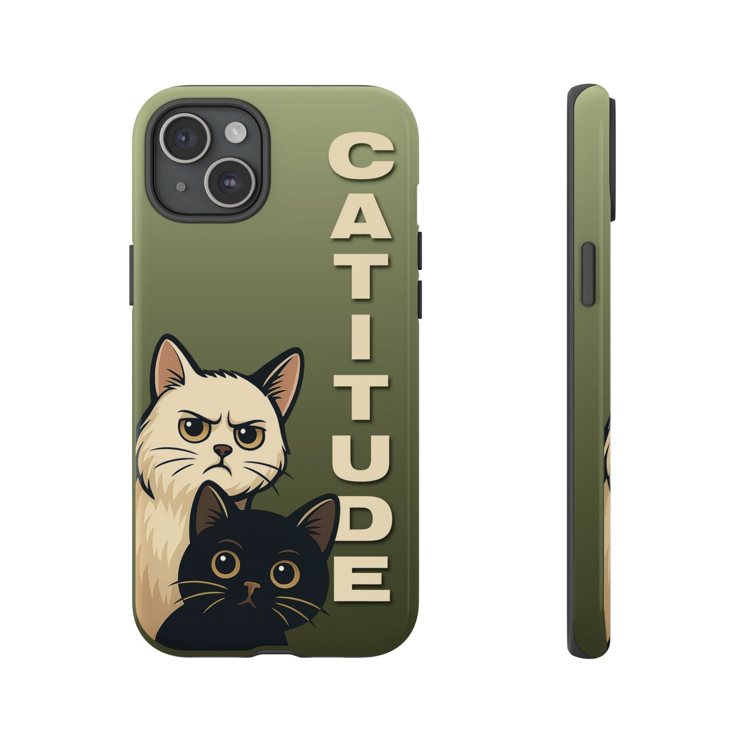 Catitude Angry Cat & Kitten Phone Case