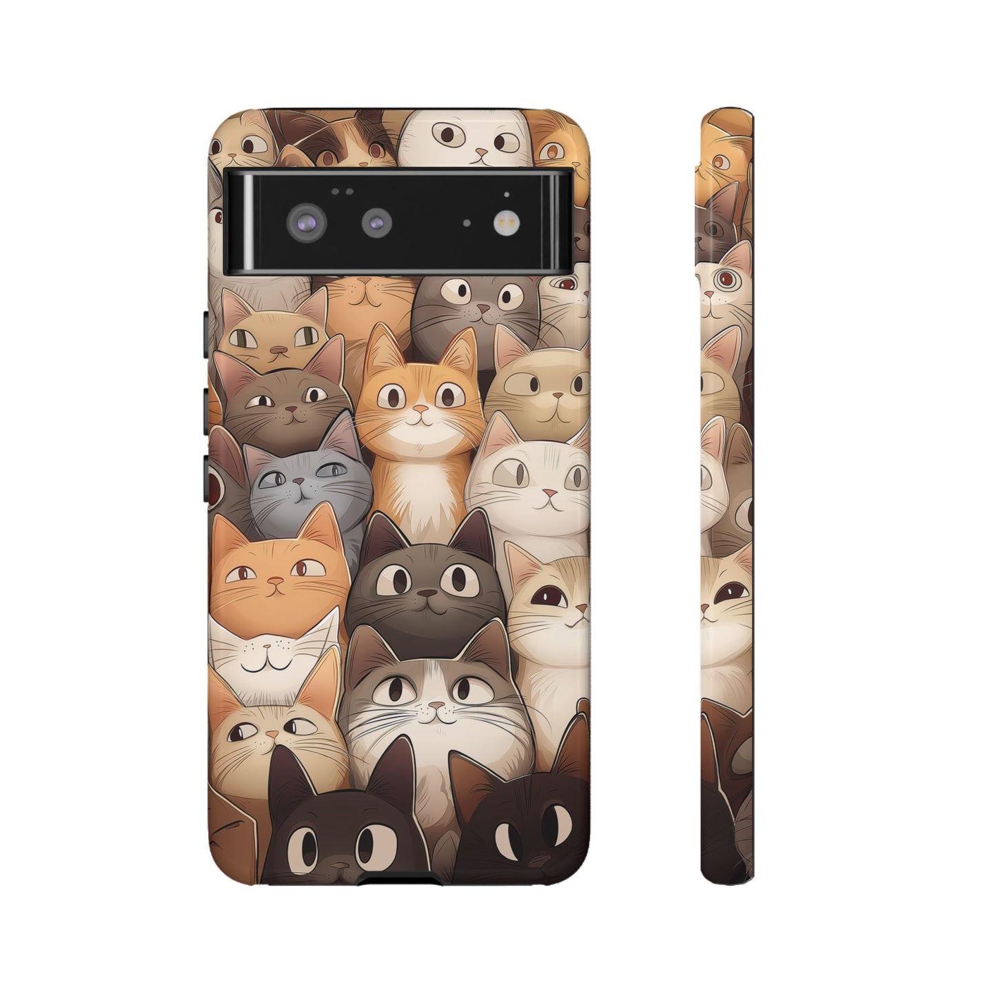Feline Harmony - A Tapestry of Cats - Phone Case