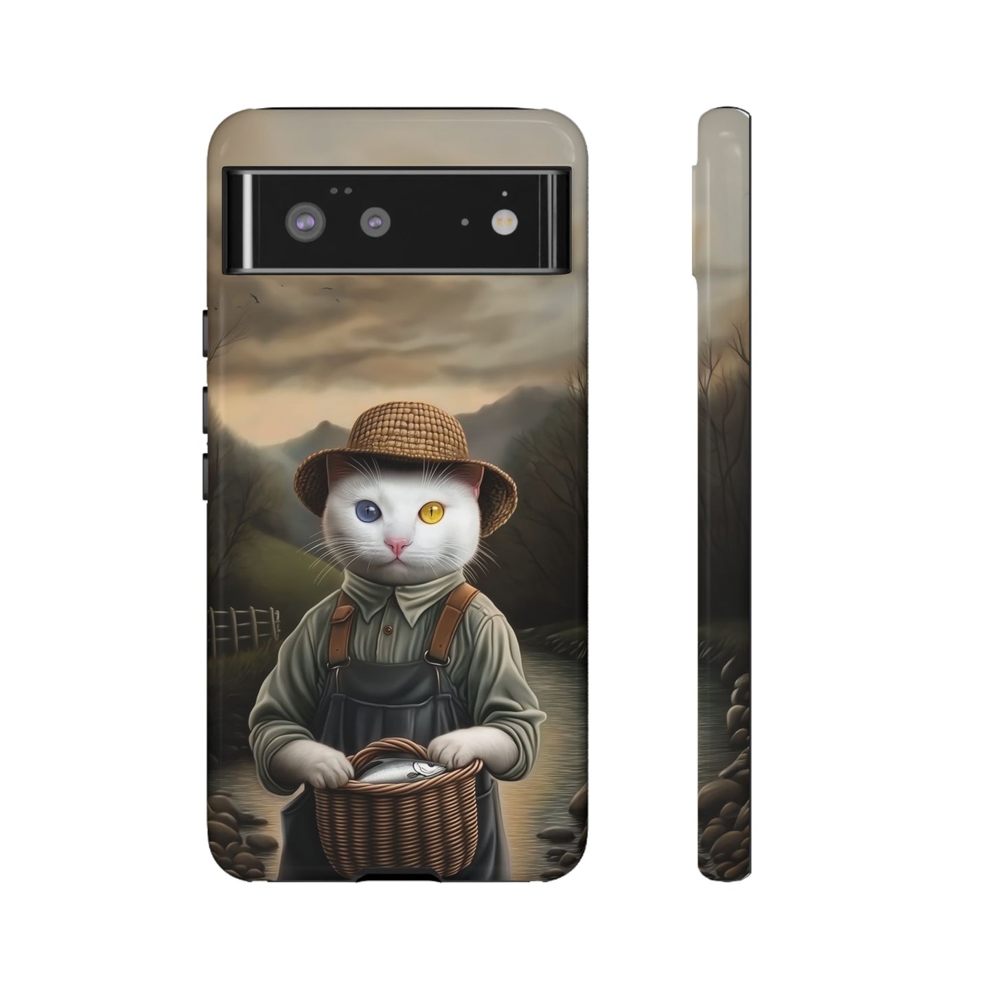 Custom Cat Portraiture Phone Case Vintage Character