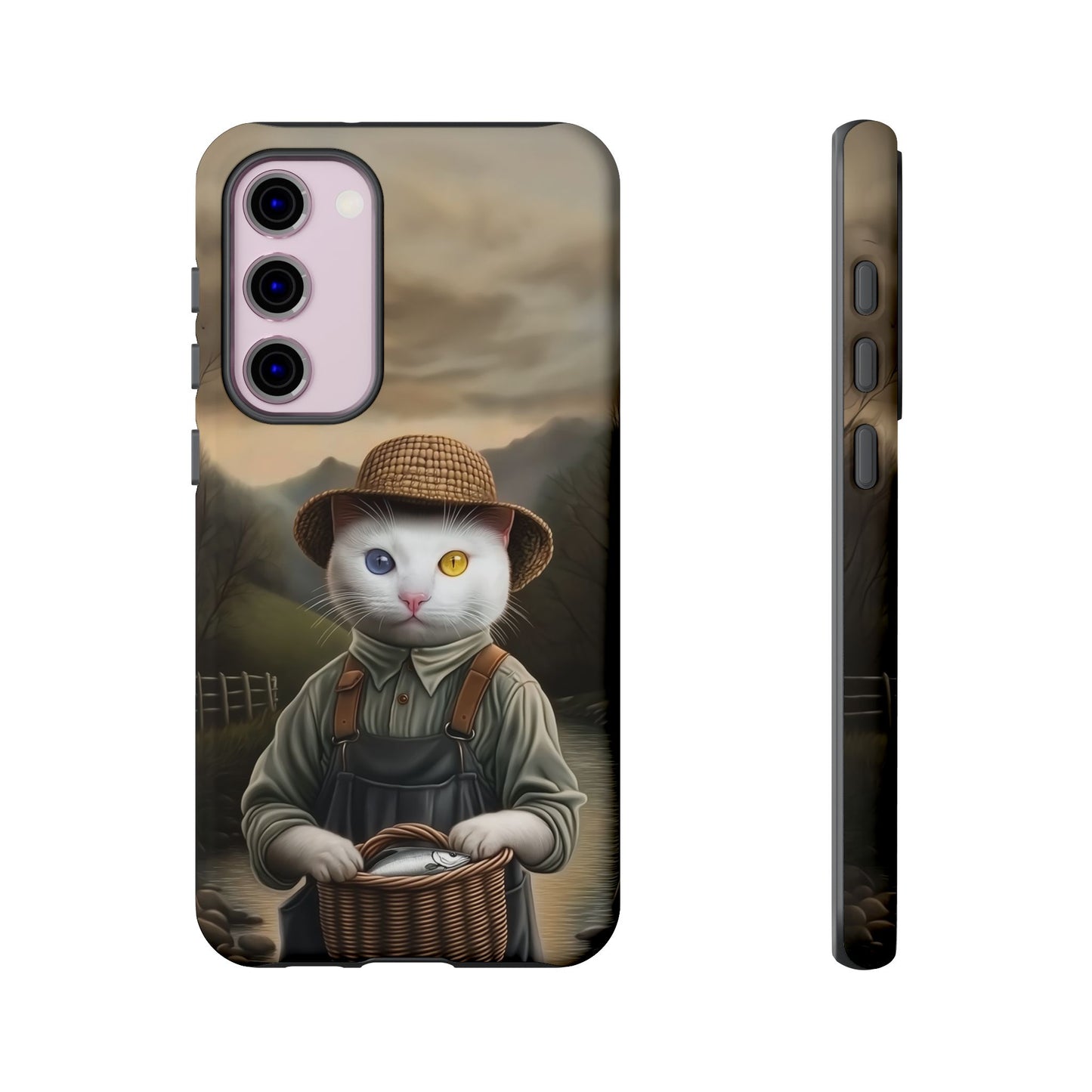 Custom Cat Portraiture Phone Case Vintage Character