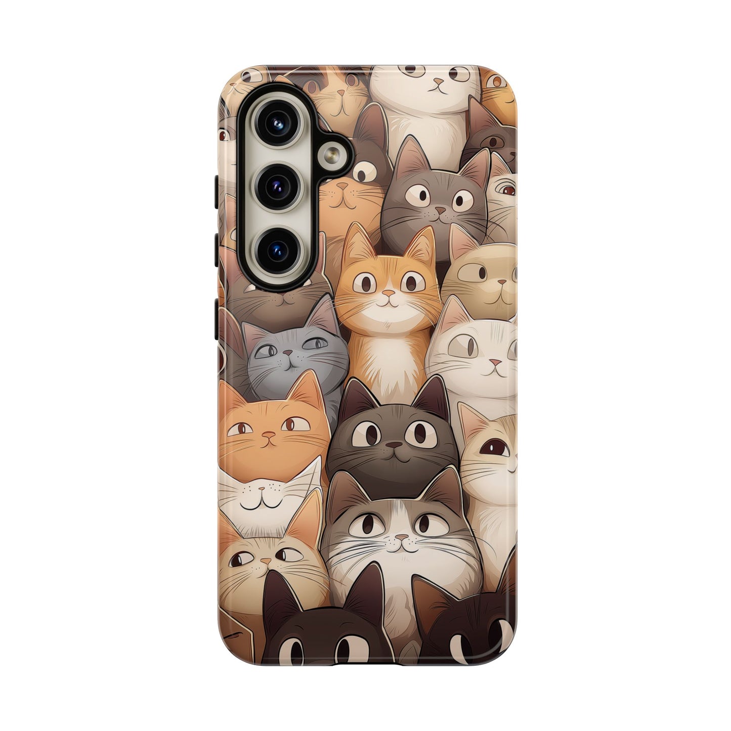 Feline Harmony - A Tapestry of Cats - Phone Case