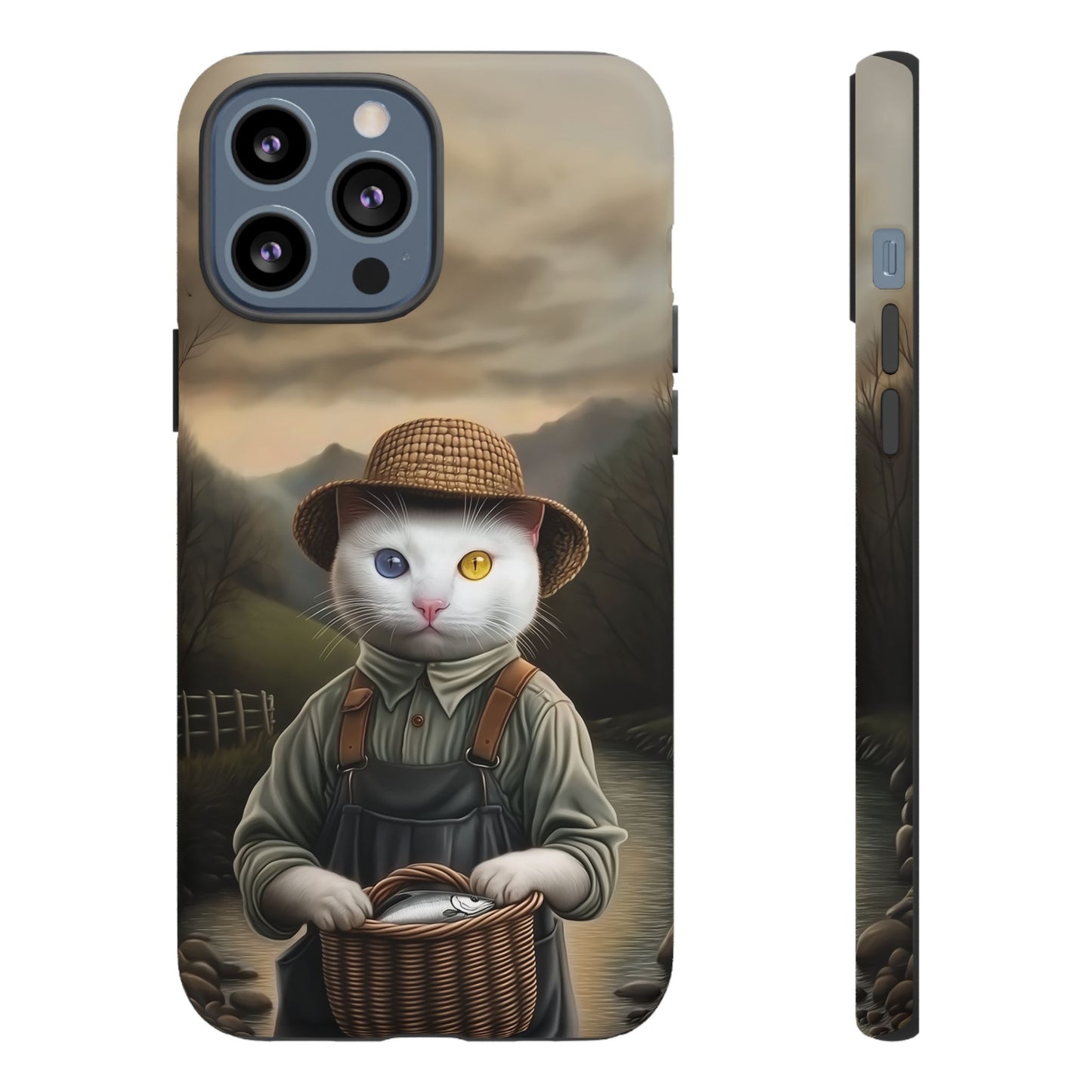 Custom Cat Portraiture Phone Case Vintage Character