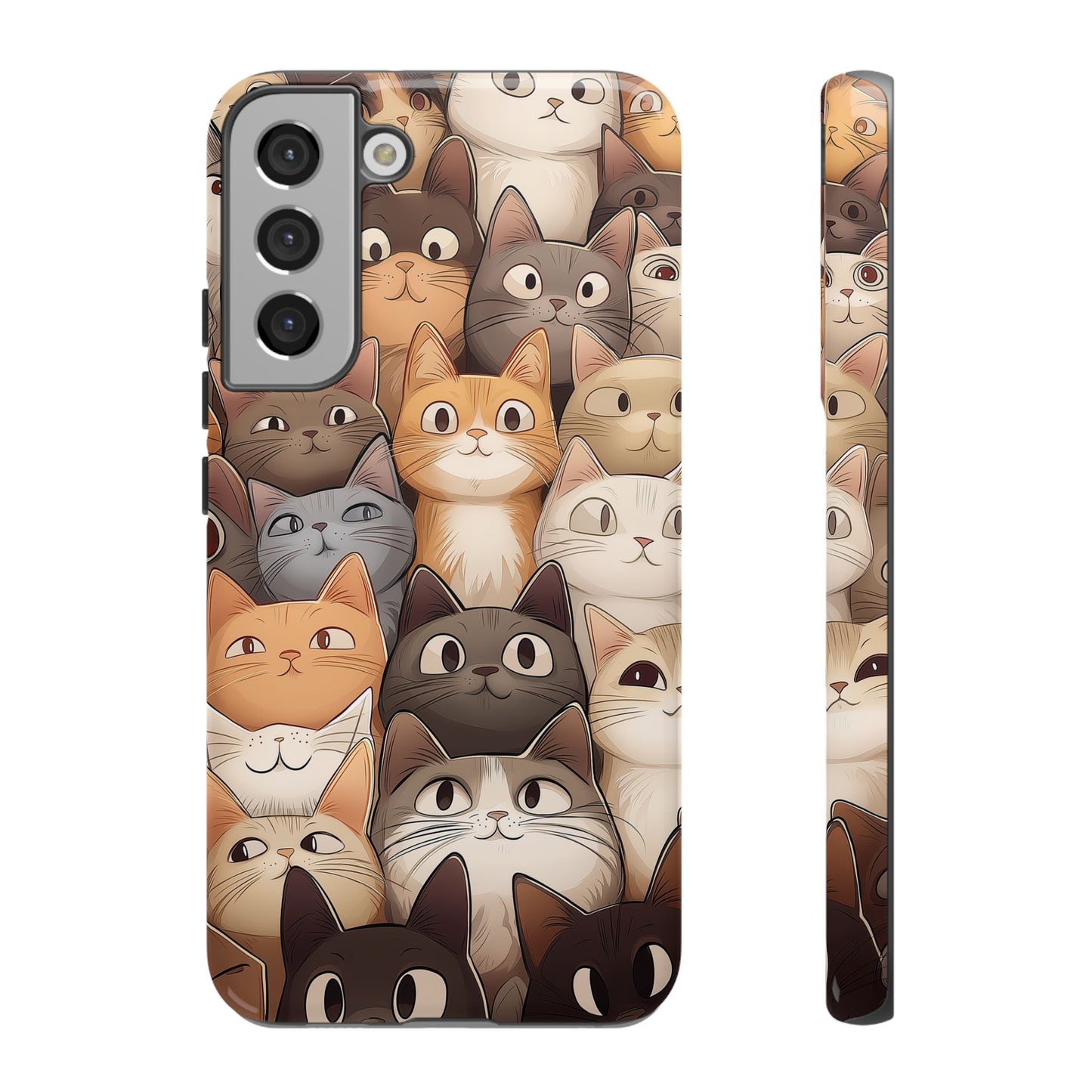Feline Harmony - A Tapestry of Cats - Phone Case