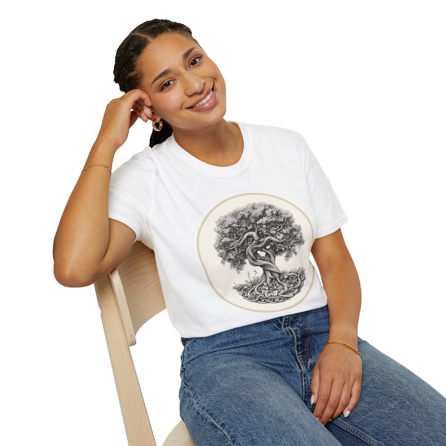 Tree of Unity Unisex Softstyle T-Shirt For Nature Lovers