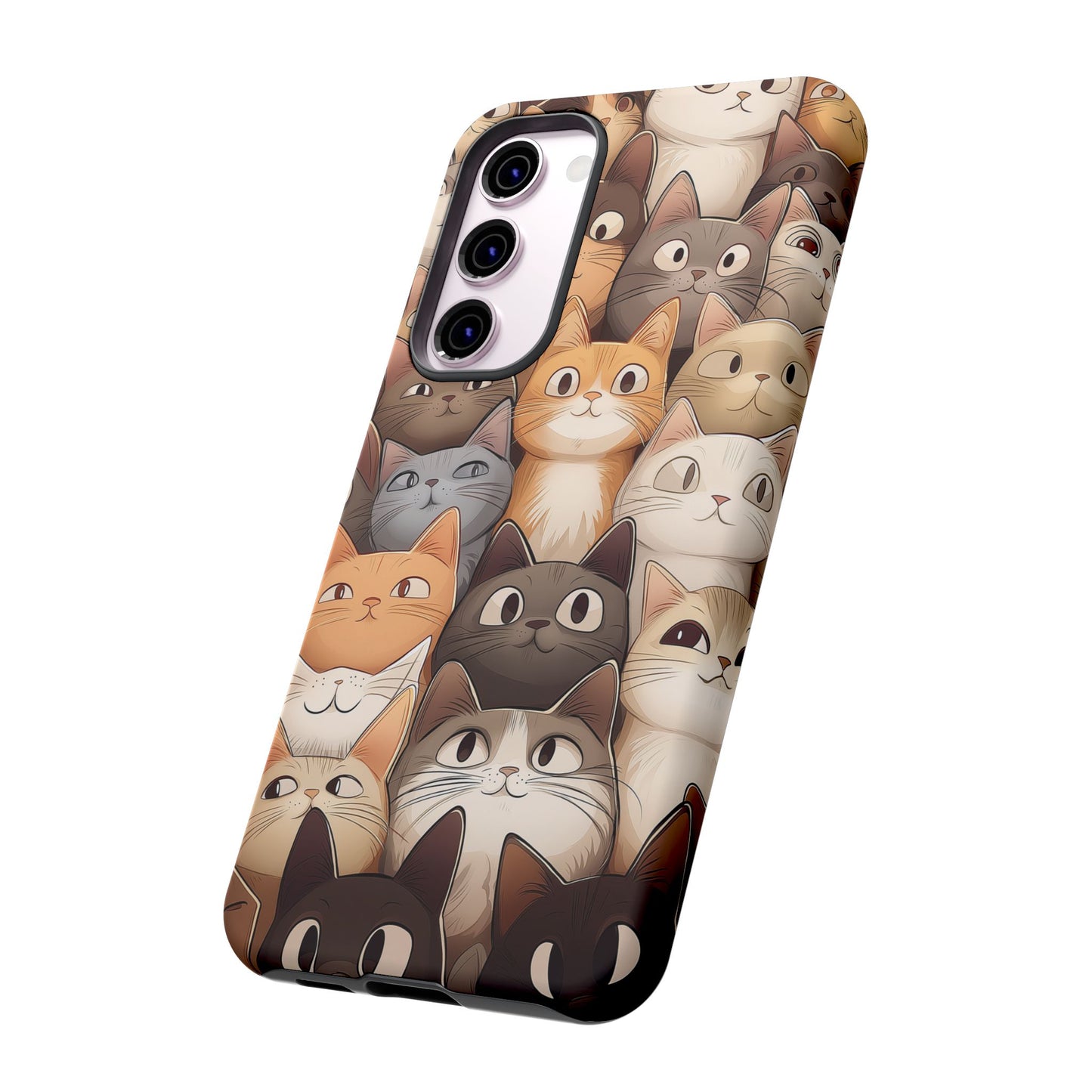 Feline Harmony - A Tapestry of Cats - Phone Case