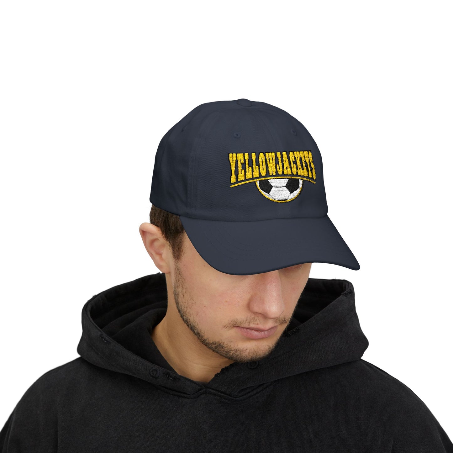 Embroidered Yellowjackets Soccer Hat – Varsity Style Embroidered Cap