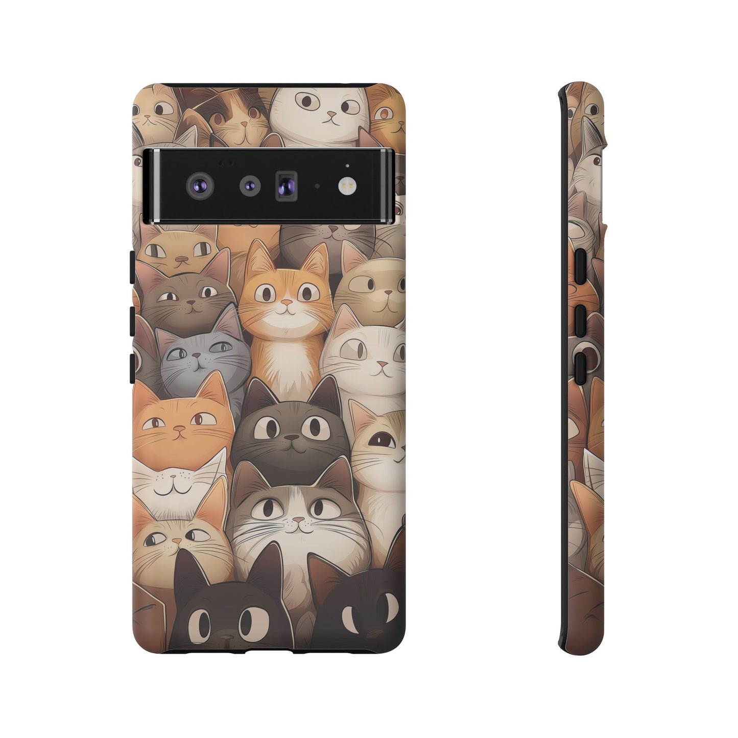 Feline Harmony - A Tapestry of Cats - Phone Case