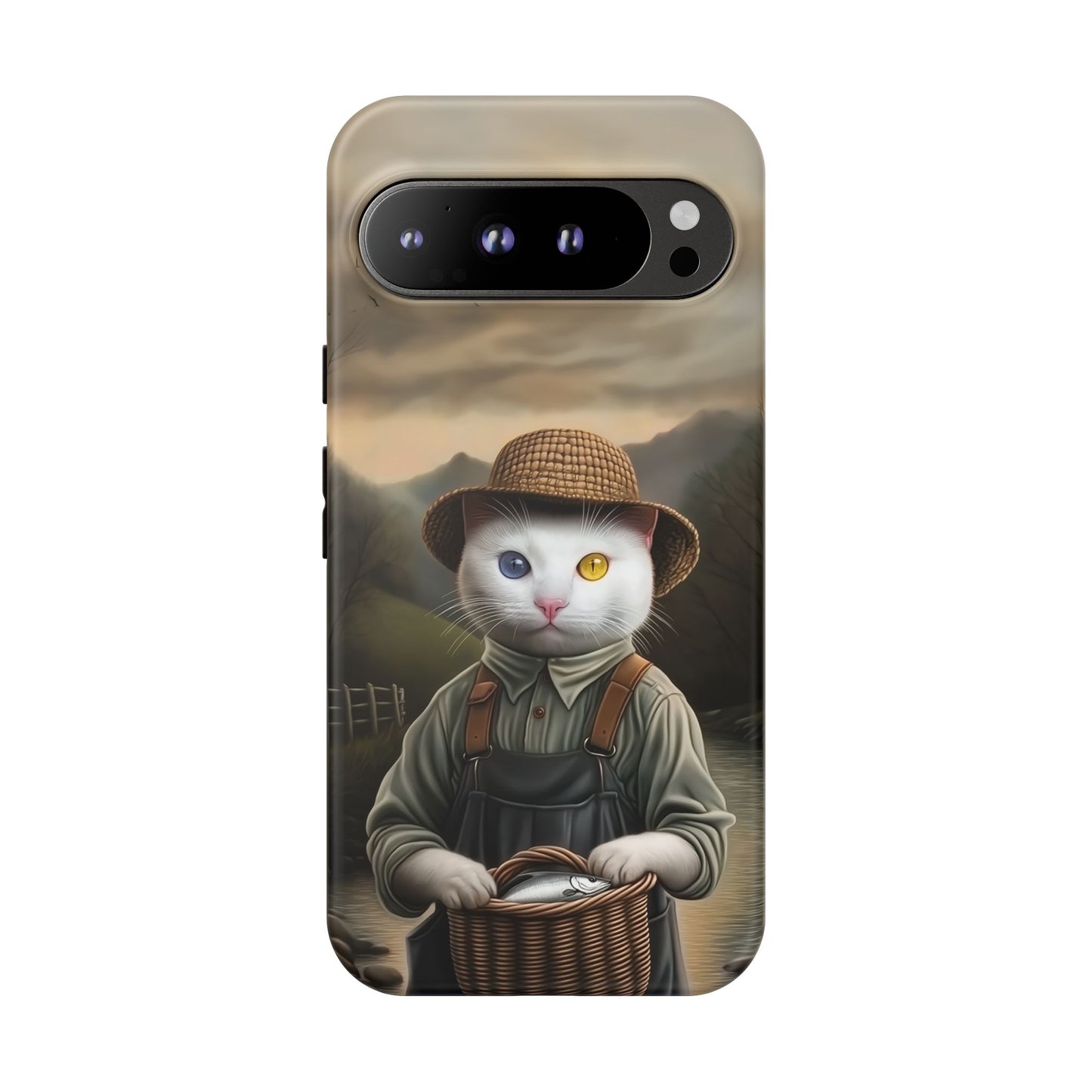Custom Cat Portraiture Phone Case Vintage Character