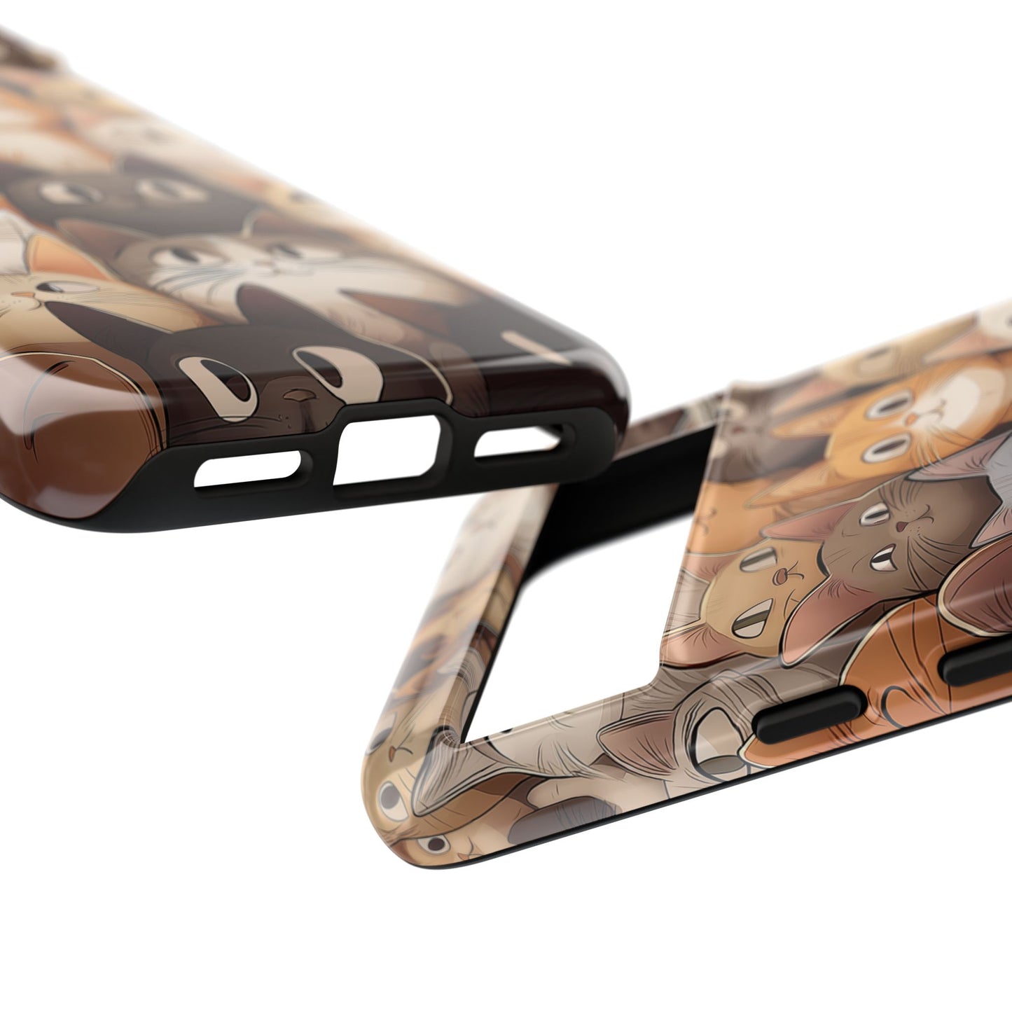 Feline Harmony - A Tapestry of Cats - Phone Case