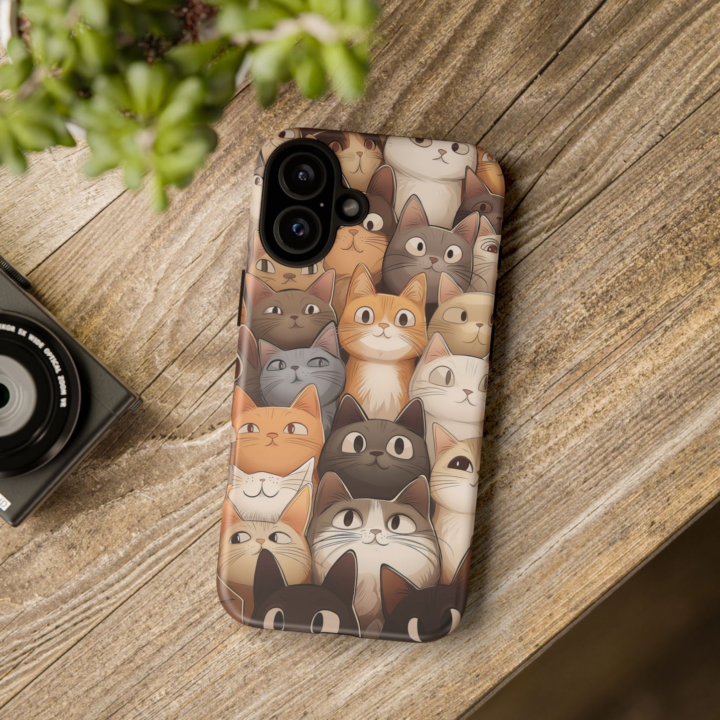 Feline Harmony - A Tapestry of Cats - Phone Case