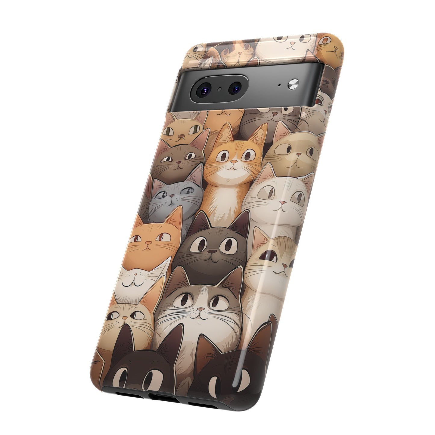 Feline Harmony - A Tapestry of Cats - Phone Case