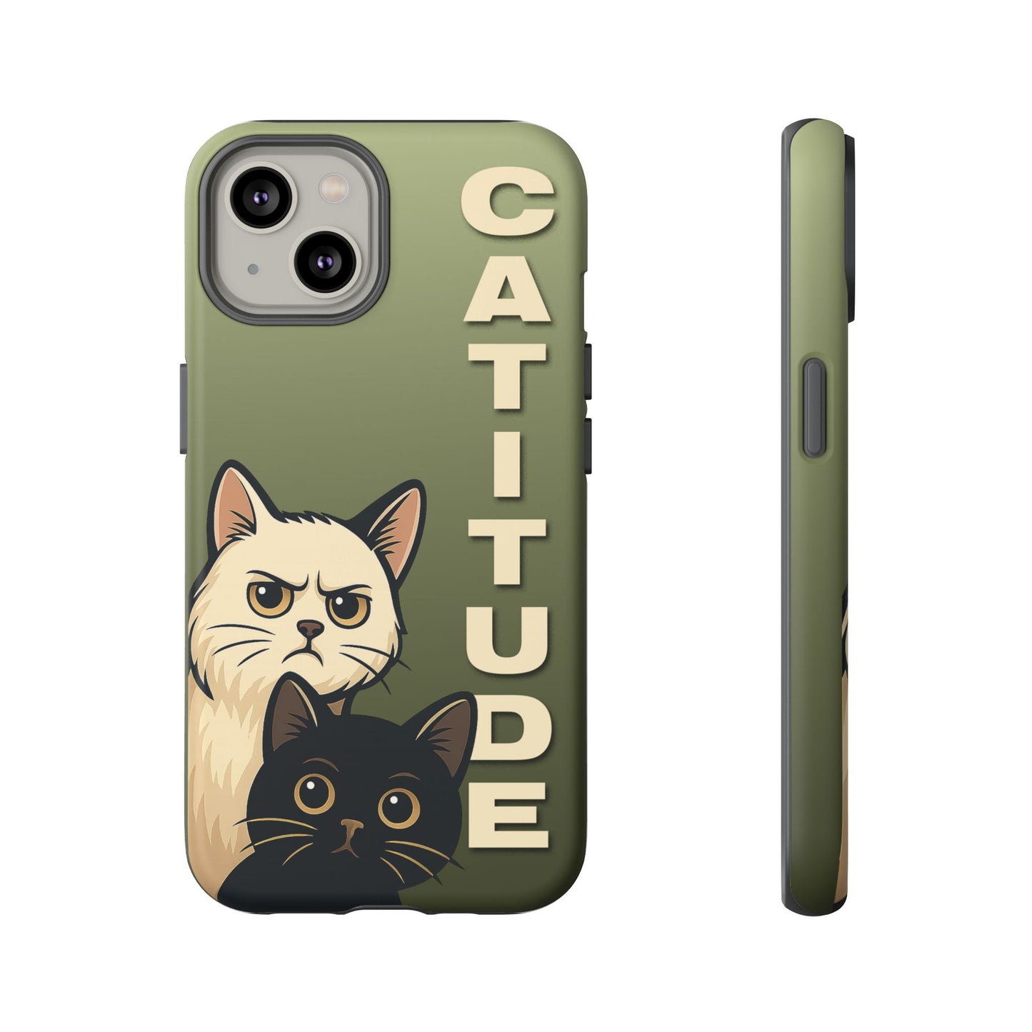 Catitude Angry Cat & Kitten Phone Case