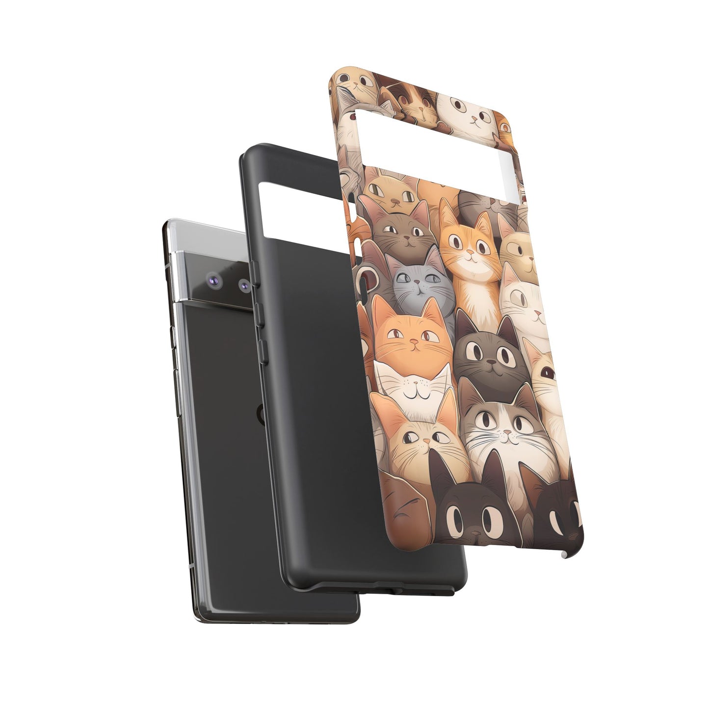 Feline Harmony - A Tapestry of Cats - Phone Case