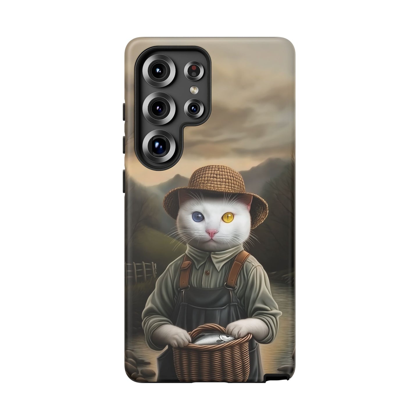 Custom Cat Portraiture Phone Case Vintage Character