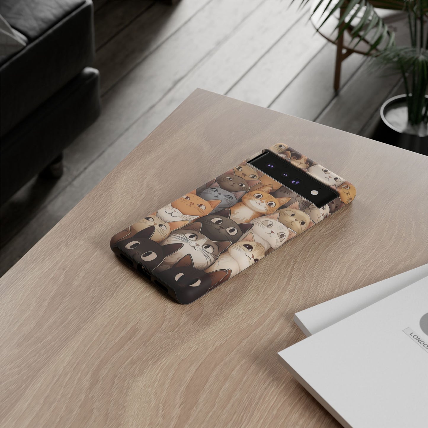 Feline Harmony - A Tapestry of Cats - Phone Case