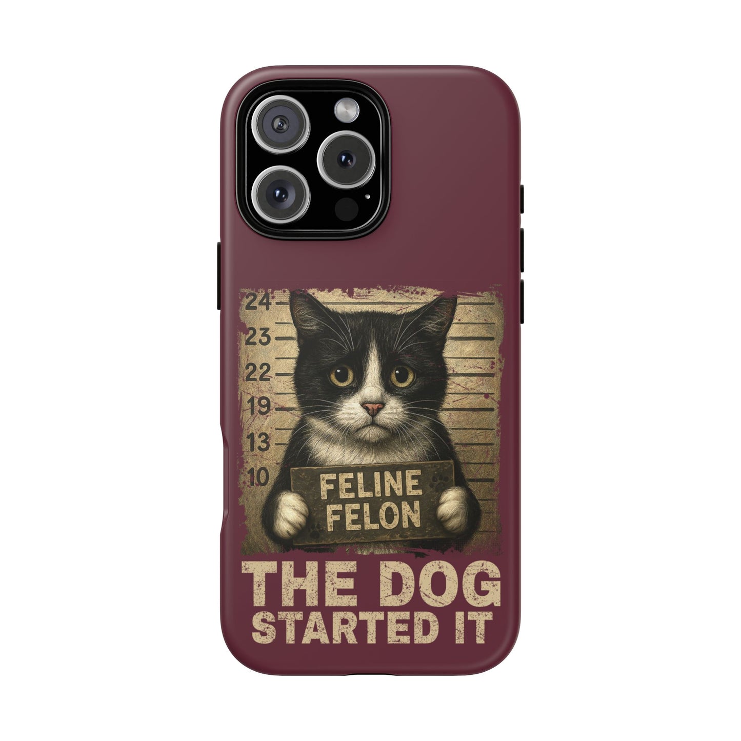 "The Dog Started It" Feline Felon Catitude Phone Case