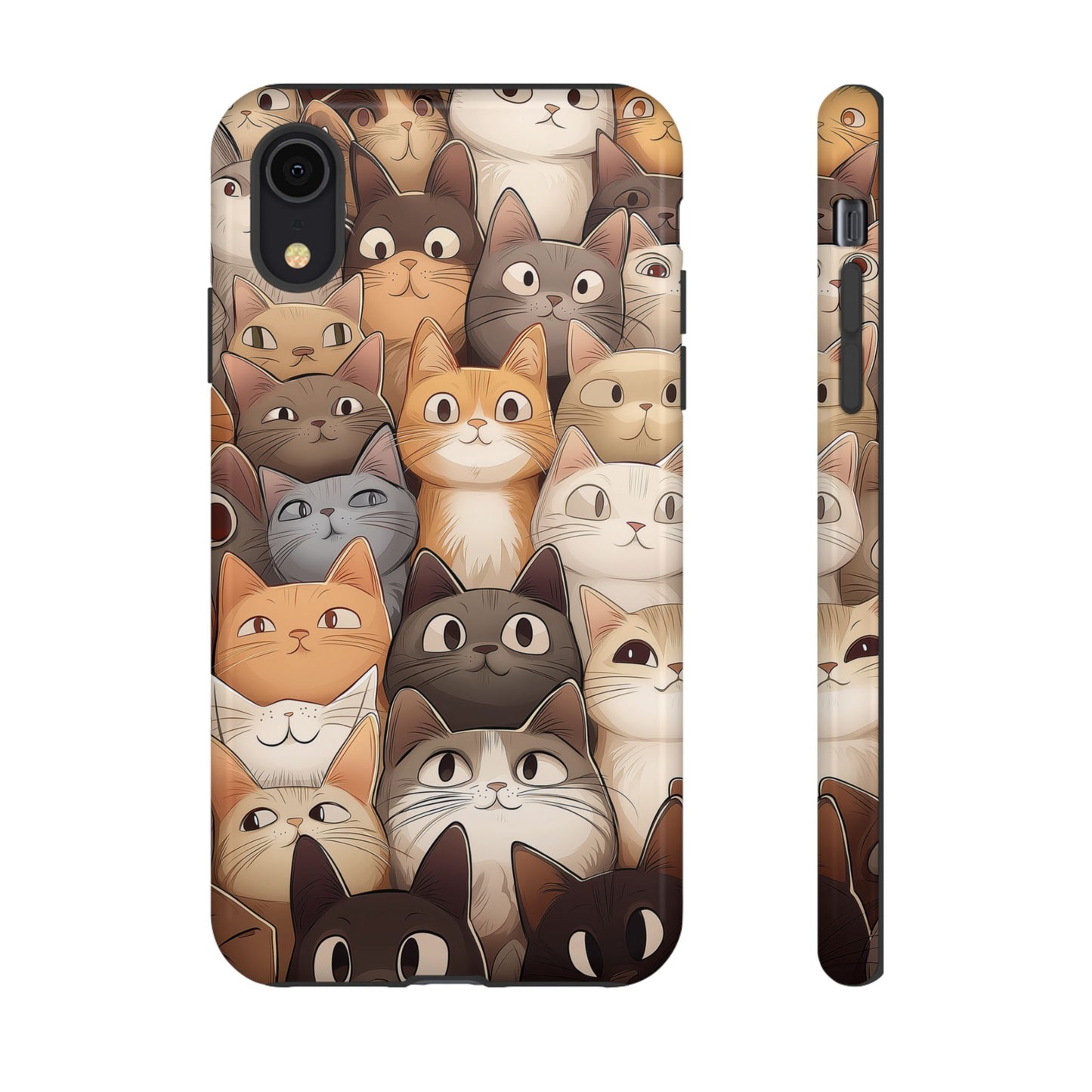 Feline Harmony - A Tapestry of Cats - Phone Case