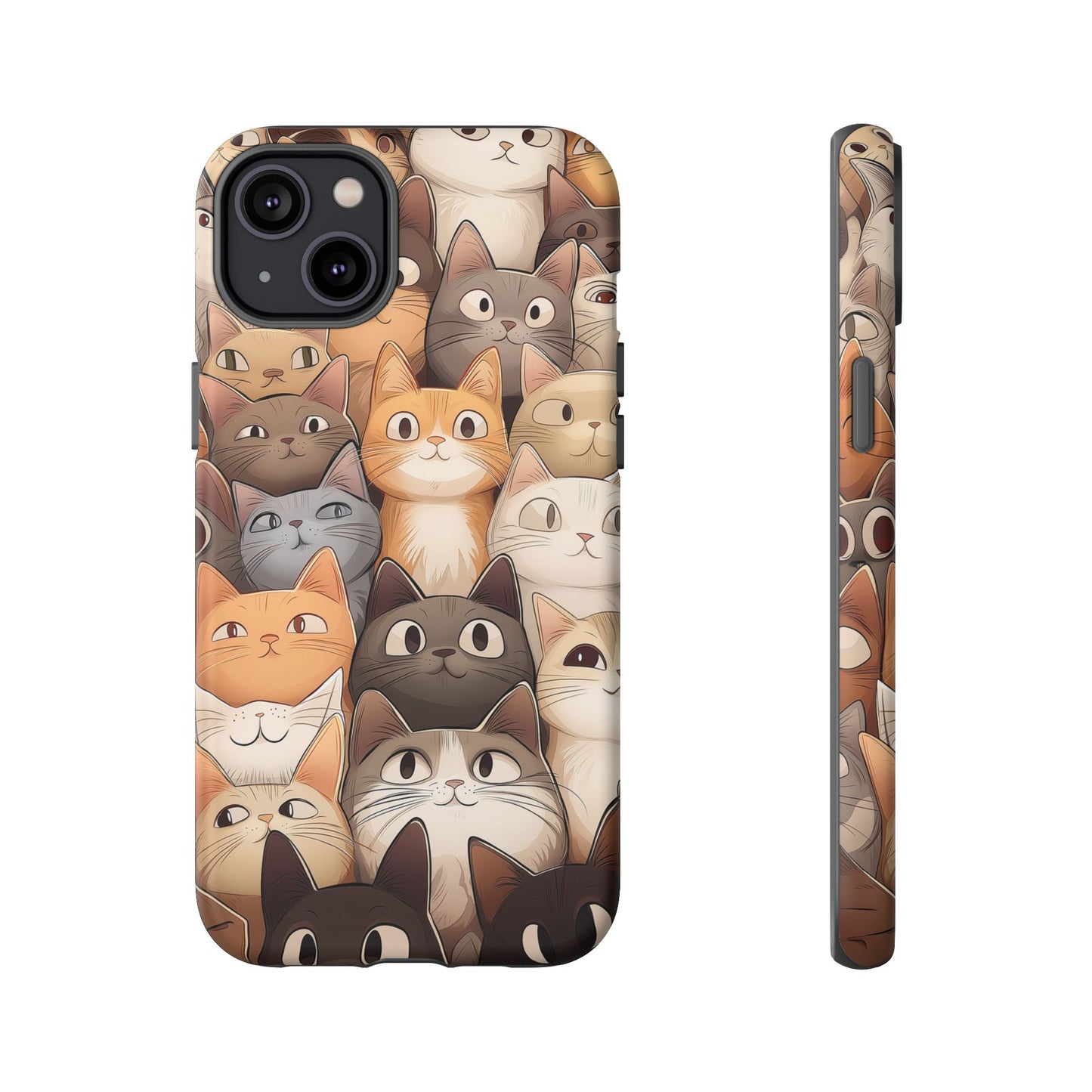 Feline Harmony - A Tapestry of Cats - Phone Case
