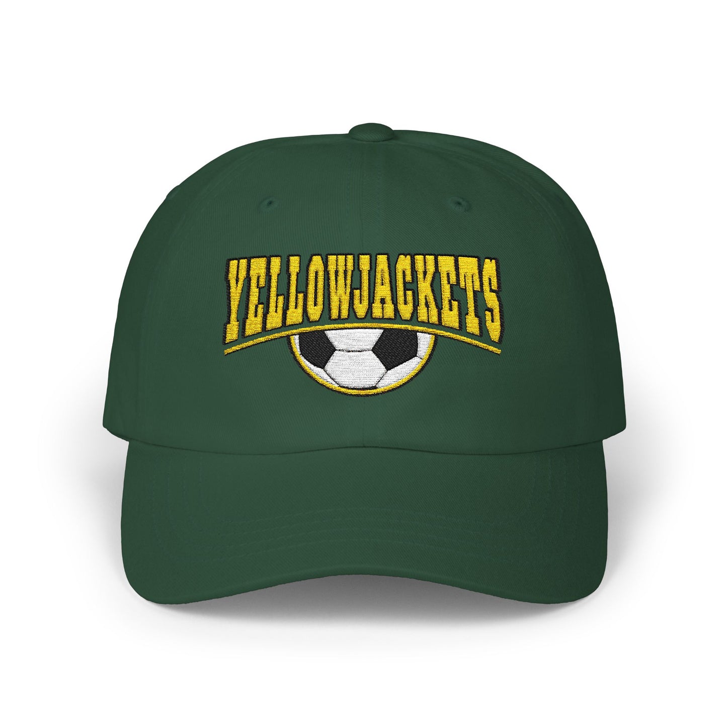 Embroidered Yellowjackets Soccer Hat – Varsity Style Embroidered Cap