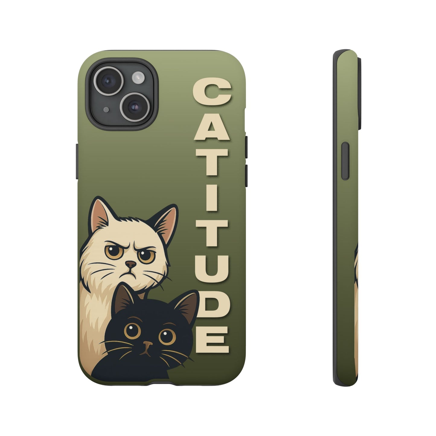 Catitude Angry Cat & Kitten Phone Case