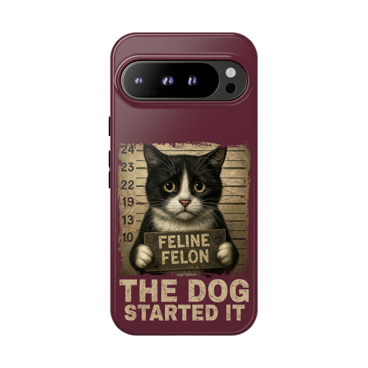 "The Dog Started It" Feline Felon Catitude Phone Case