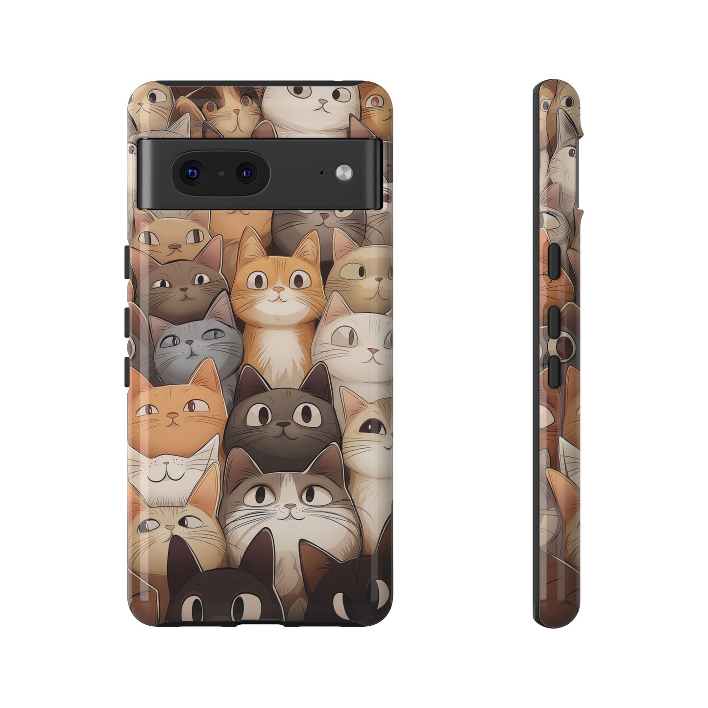 Feline Harmony - A Tapestry of Cats - Phone Case