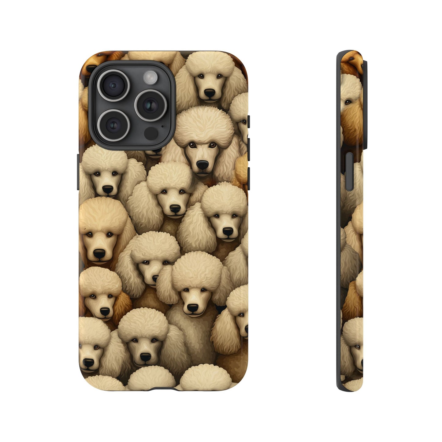 Poodle iPhone Case Cream & Apricot Poodles Dog Phone Case