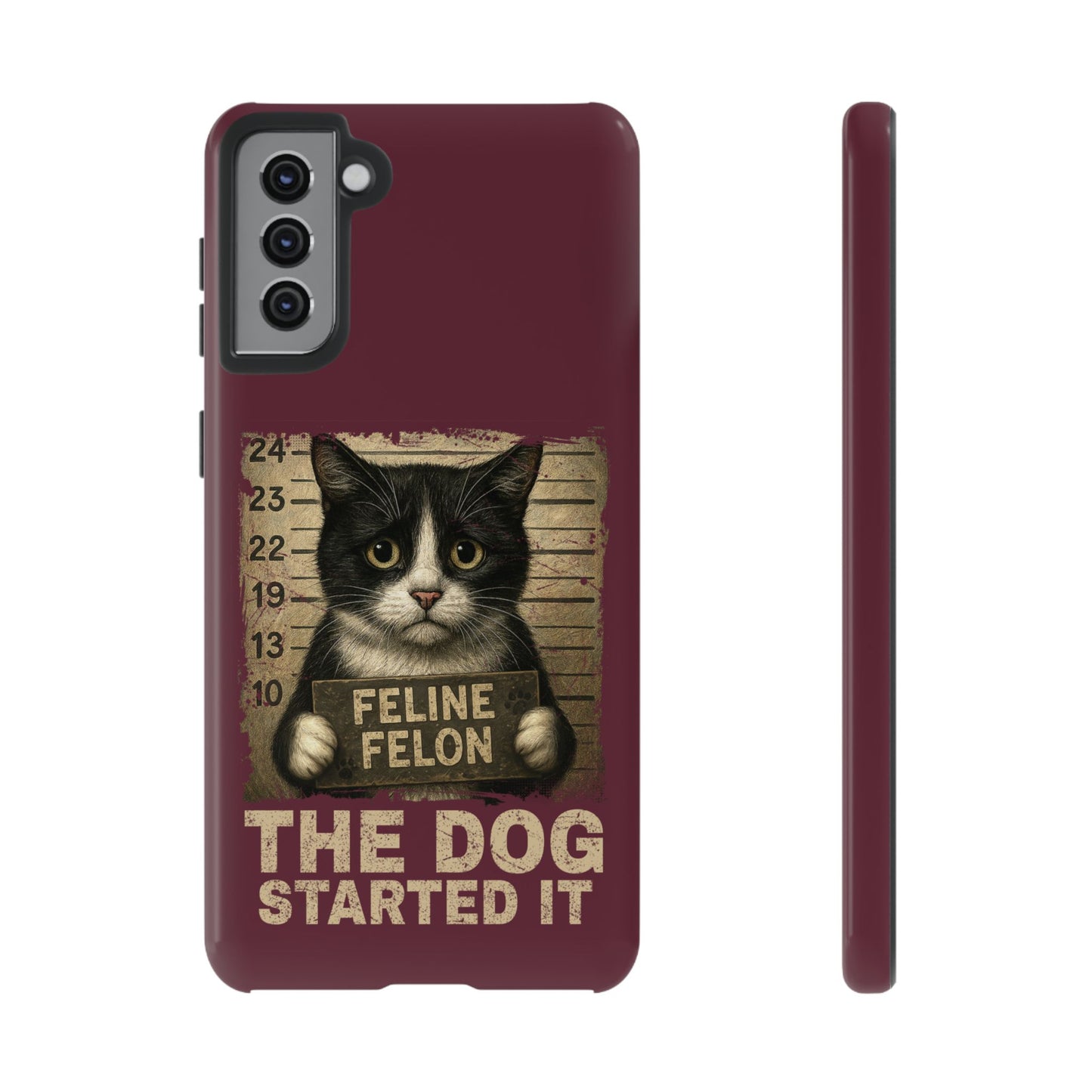 "The Dog Started It" Feline Felon Catitude Phone Case
