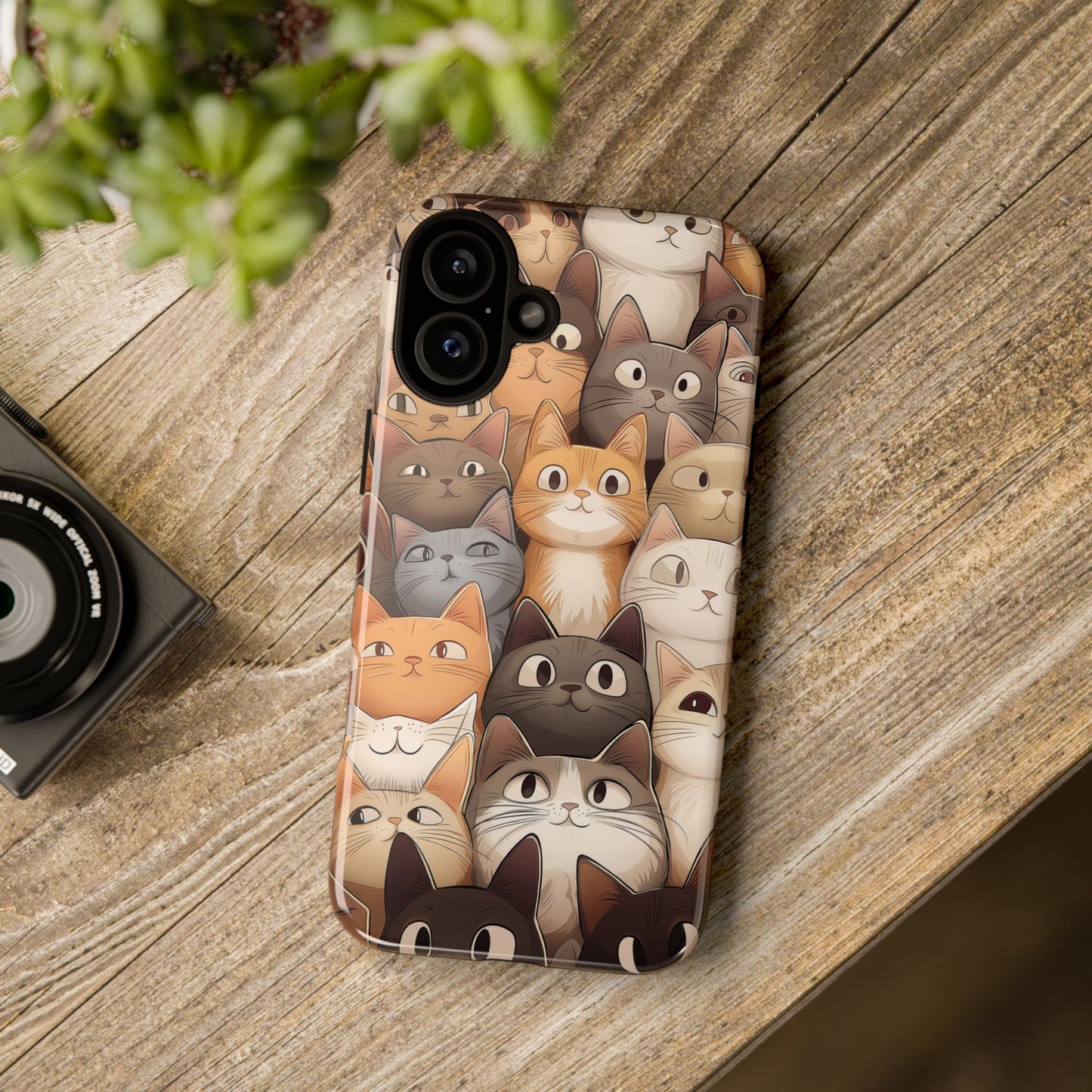 Feline Harmony - A Tapestry of Cats - Phone Case